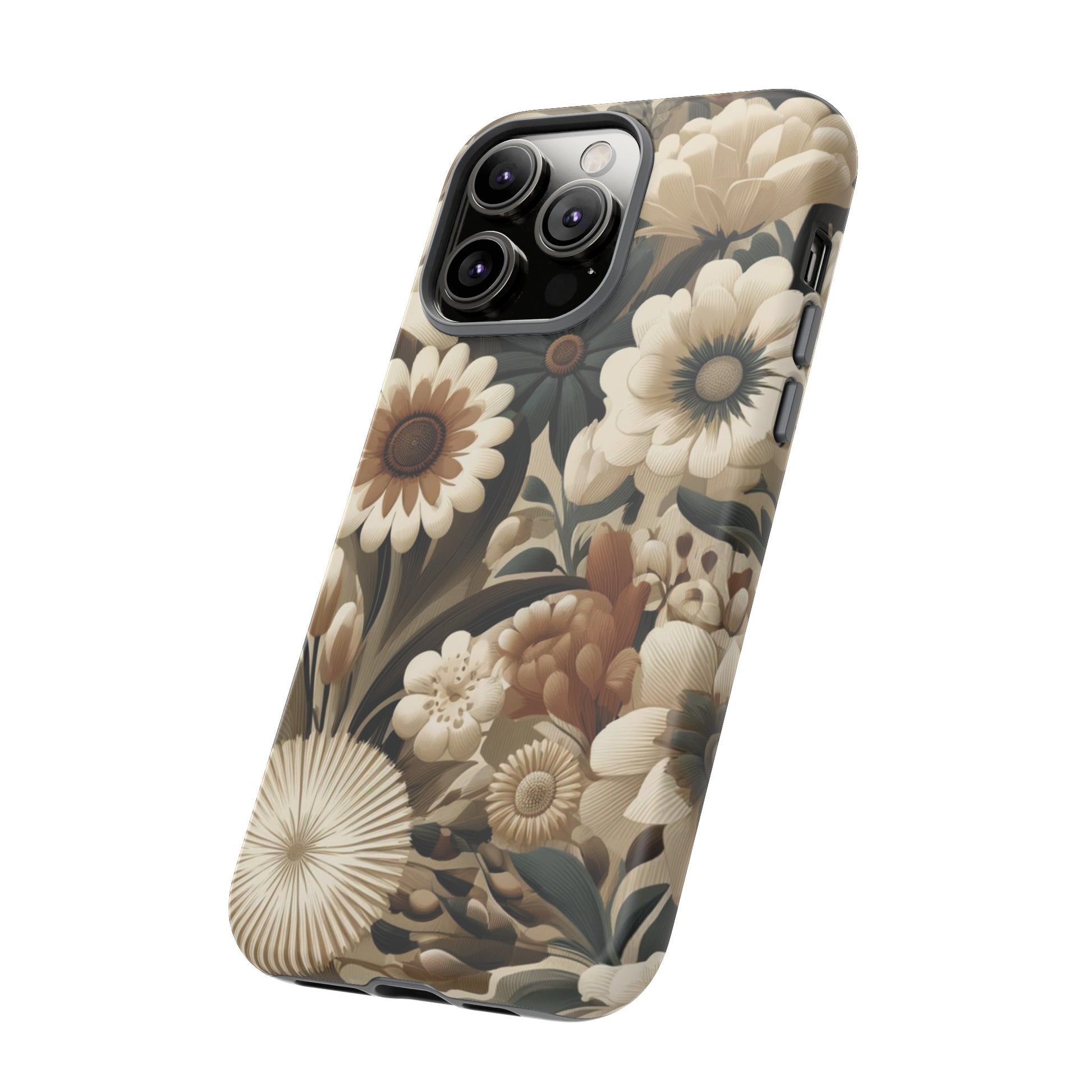 Mid-century Modern Floral Phone Case Durable for iPhone Samsung Gift iPhone 15, 14, 13 Samsung Pixel Gift for Mom Accessory Gift for Her