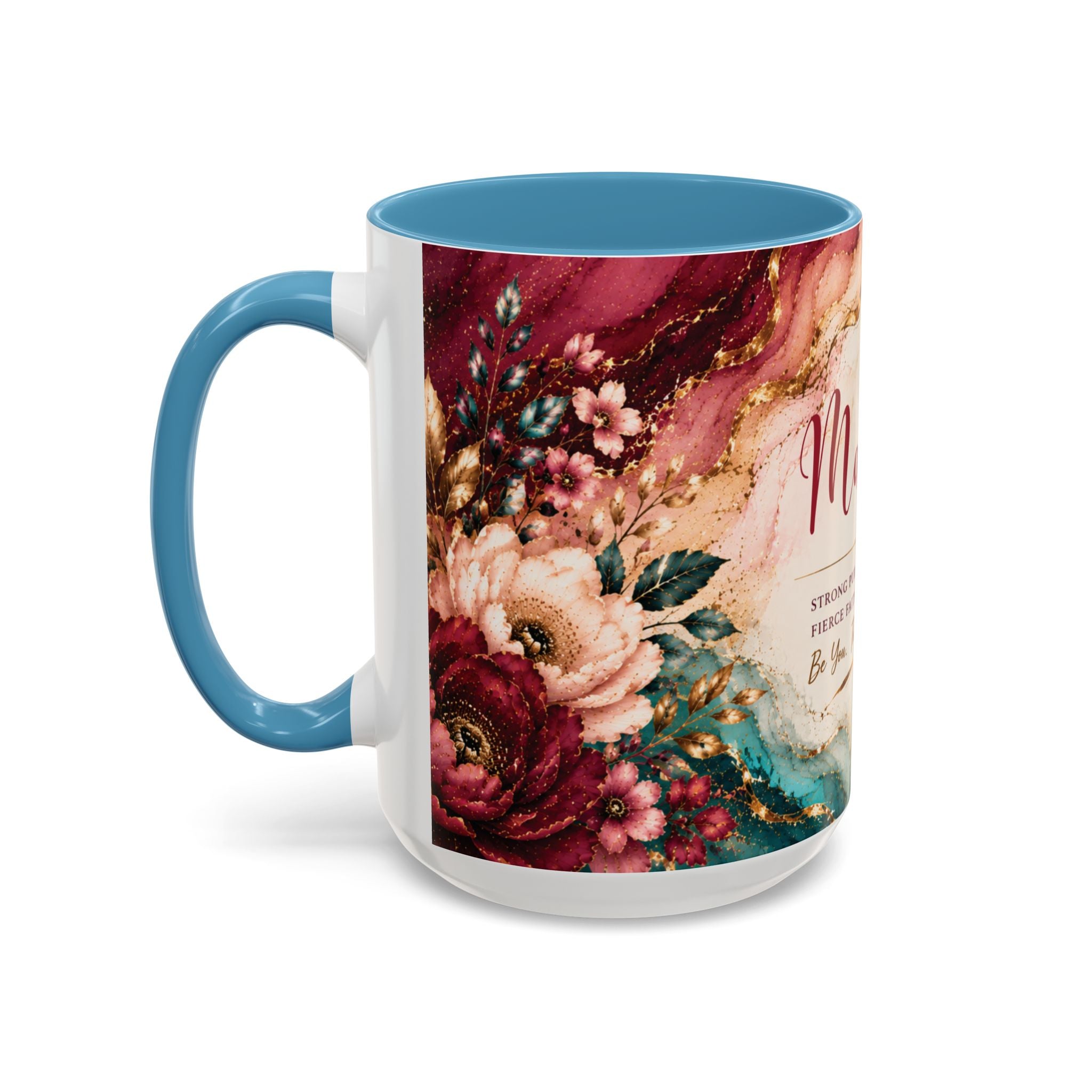 Personalized Name Mug for Women, Inspirational Color Handle Coffee Mug, 11 oz or 15 oz Gift for Her