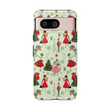 1950s Vintage Phone Case - Retro Christmas Design | Unique Holiday Protection for Your Device | Stylish & Durable Cover Gift for Her Phone 15, Samsung iPhone Samsung Accessory Gift for Her