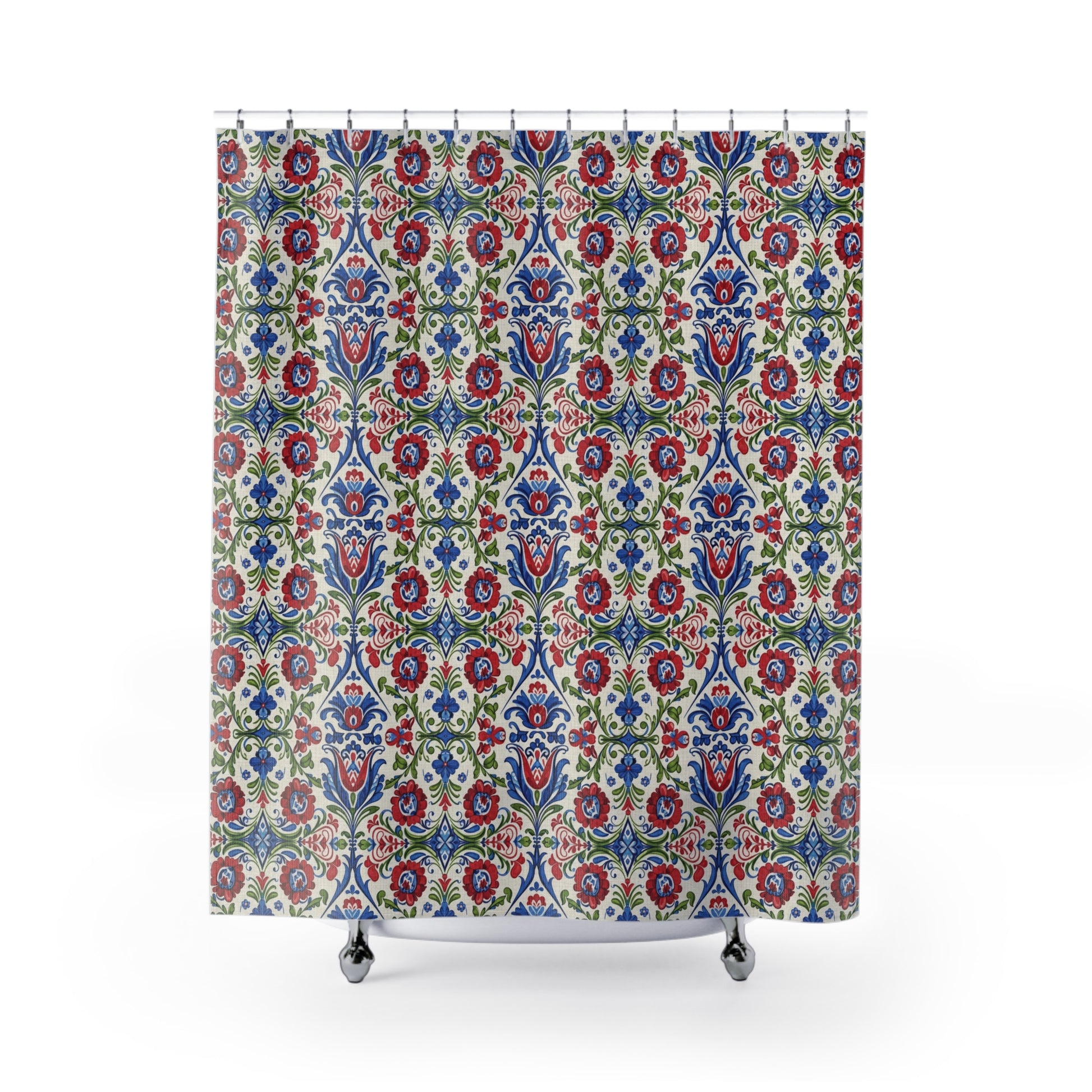 Shower Curtains, Kashubian Folk Art Polish Design Home Decor, Bathroom Decor, Folk Art, Polish Gifts, Unique Shower Curtains Hooks Not Included