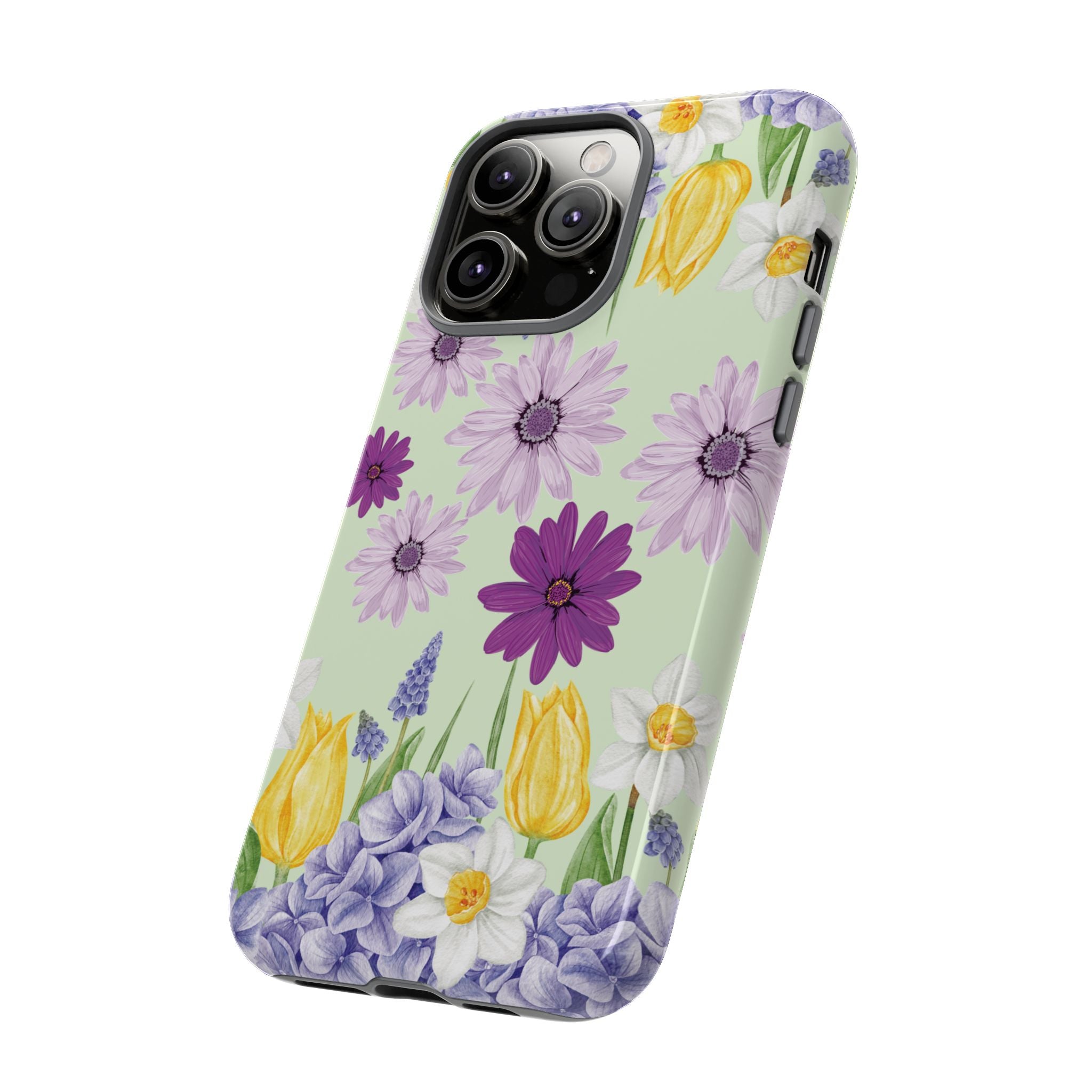 Lavender Yellow Flower Phone Case – Stylish Protective Cover for iPhone & Samsung, Botanical Design, Perfect Gift for Spring & Everyday Elegance