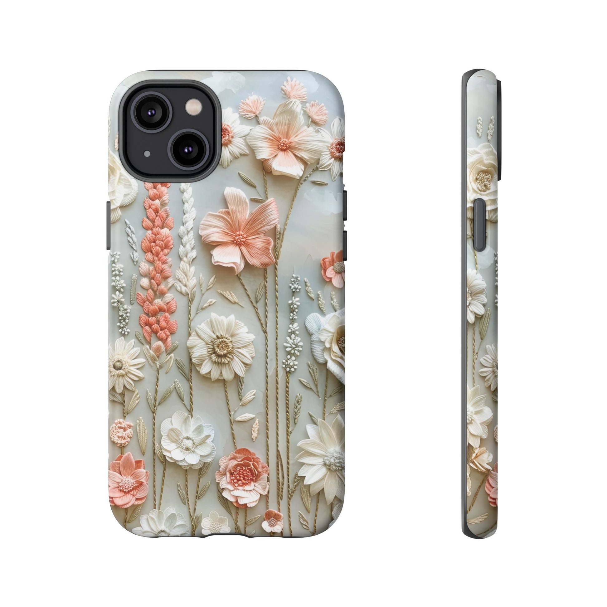 Pastel Wildflowers Protective Phone Case Gift for Her Phone 15, Samsung iPhone Samsung Gift for Her Case iPhone 15, Samsung iPhone Samsung Accessory Gift for Her