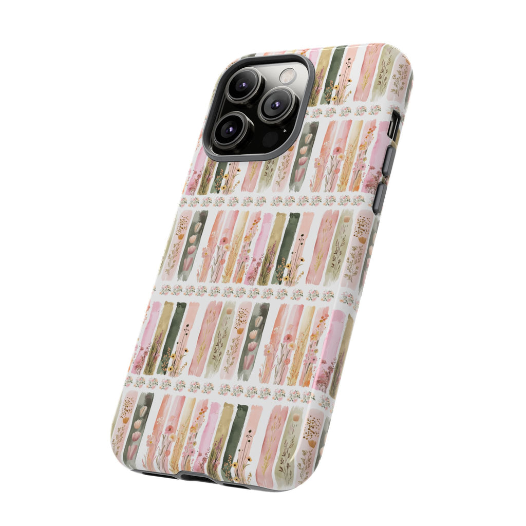 Pastel Brushstroke Floral Phone Case Soft Illusion Flower Design, Aesthetic Protective Cover, Feminine Style, Cute Gift for Her, Fits Most Models