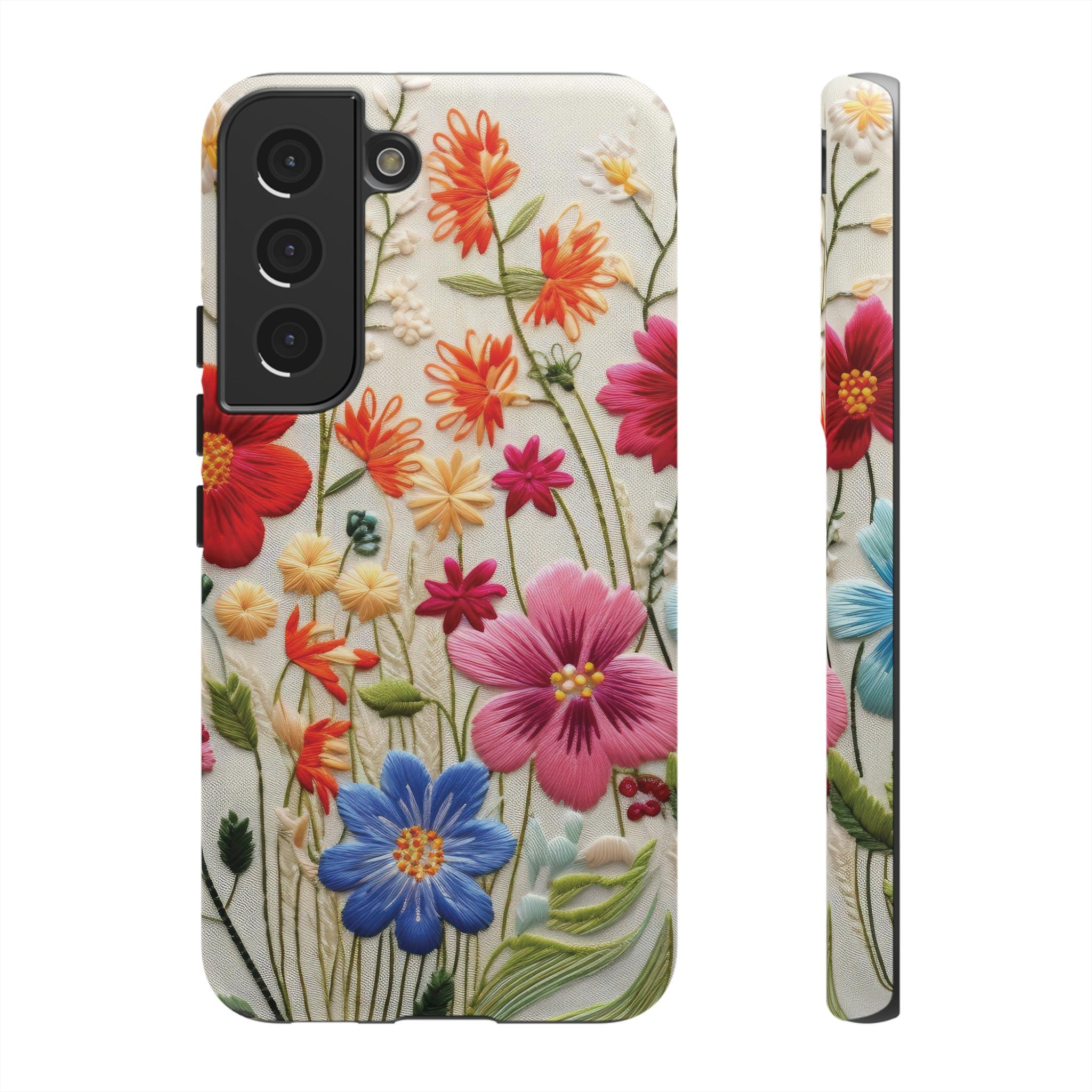 3D Floral Phone Case Elegant Faux Flower Durable for iPhone Samsung Smartphone iPhone 15, 14, 13 Samsung Gift for Mom
