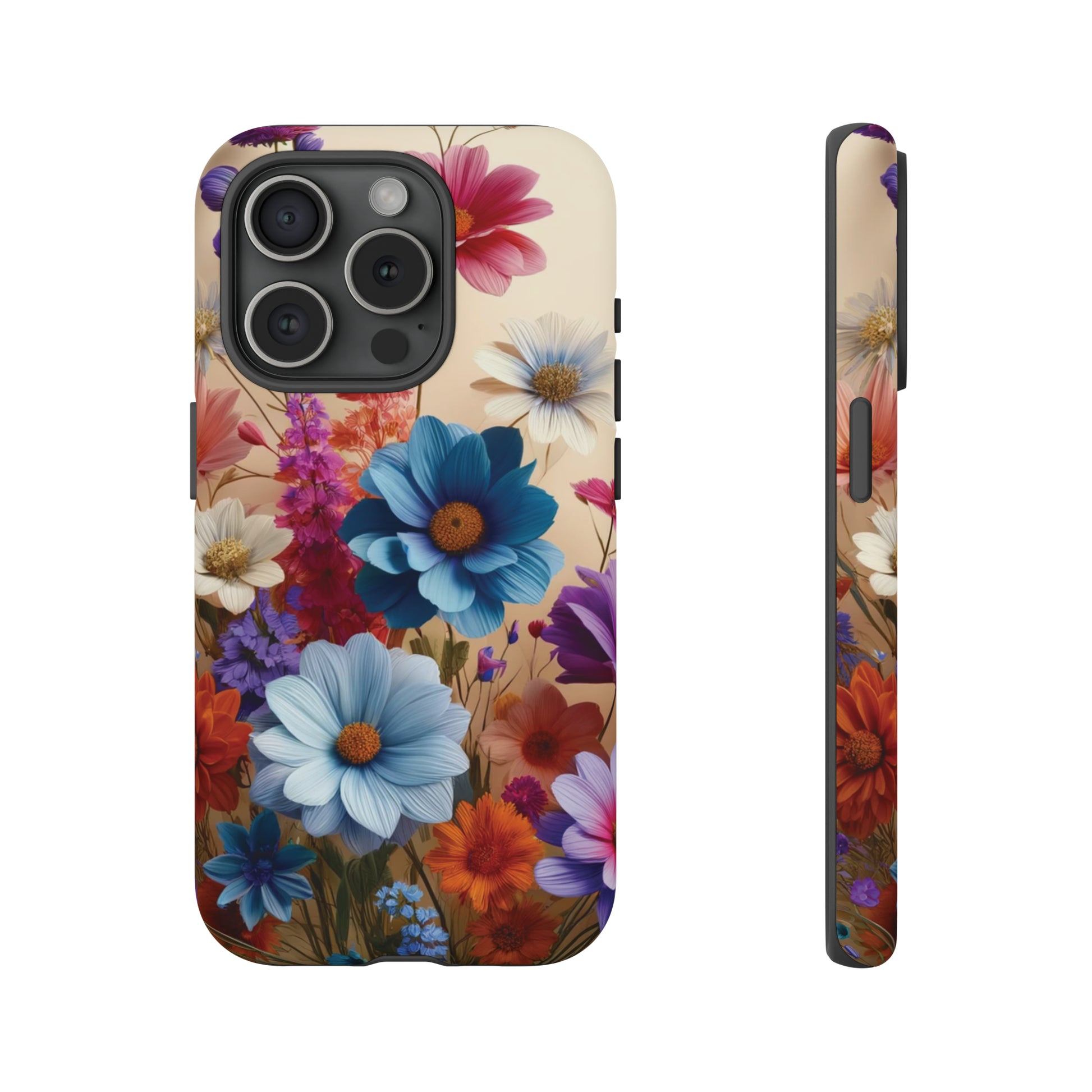Best Phone Case Floral 3D Illusion Luxury Tough Case Floral Elegant Durable Stylish for Modern Devices iPhone 15, Samsung iPhone Samsung Accessory Gift for Her.