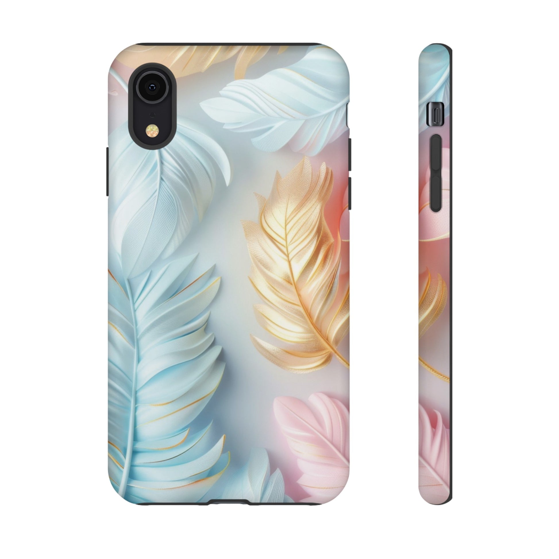 Pastel Feathers Protective Phone Case Gift for Her Phone 15, Samsung iPhone Samsung Gift for Her Case iPhone 15, Samsung iPhone Samsung Accessory Gift for Her