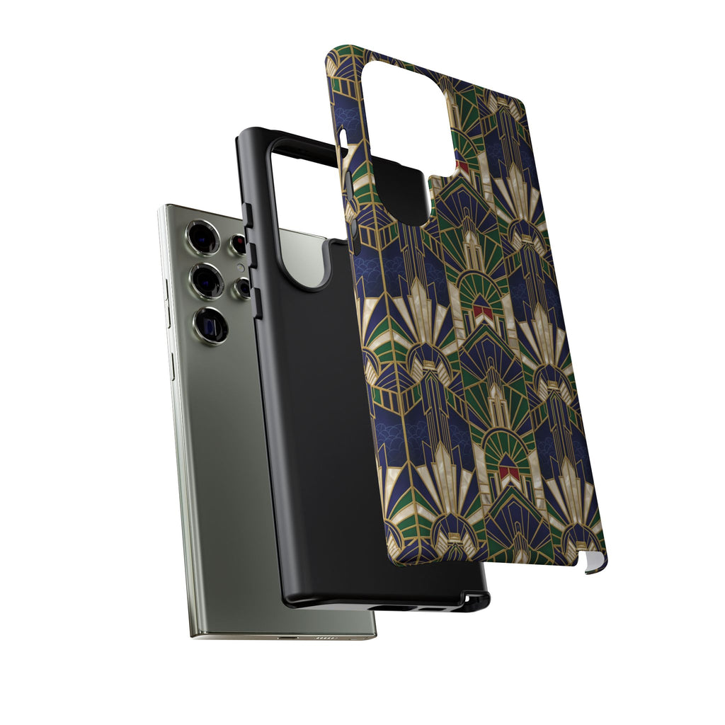 Navy & Gold Art Deco Phone Case — Imperial Art Deco Tough Case
