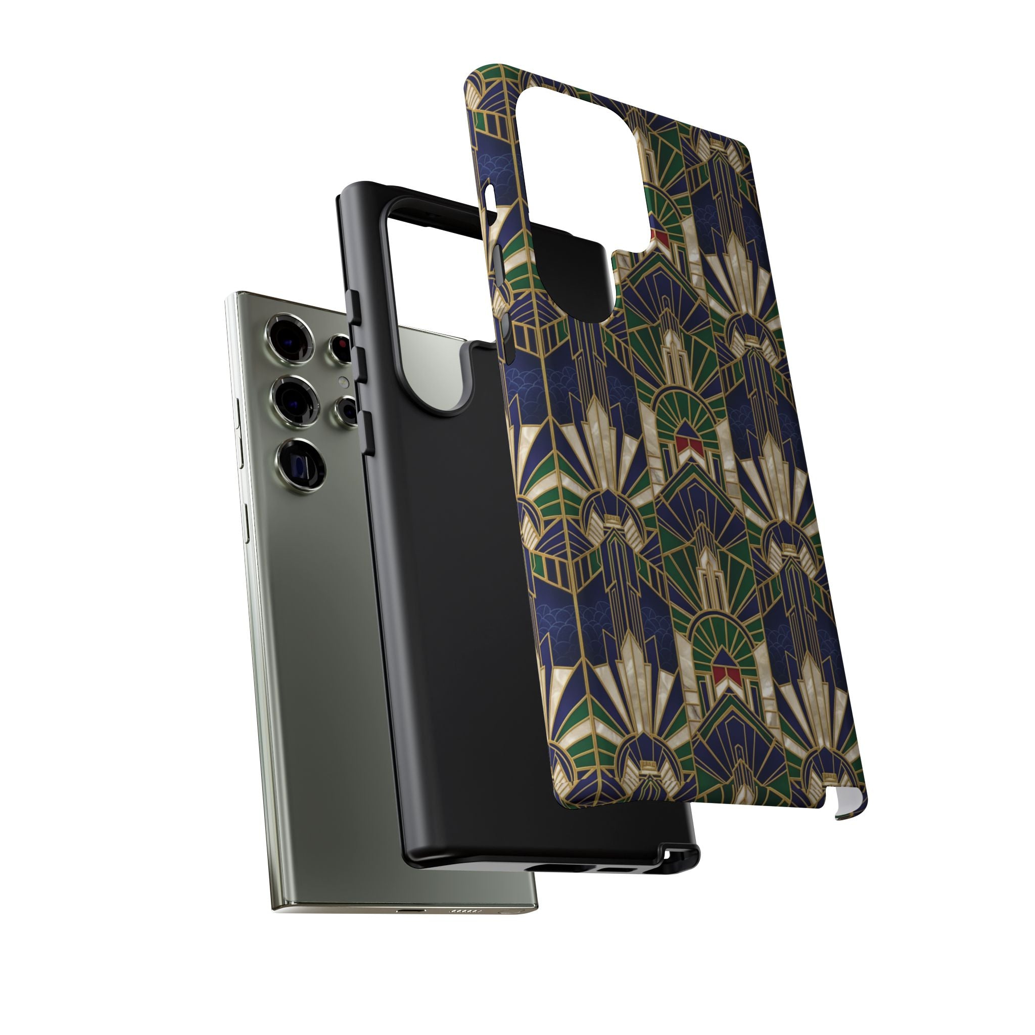 Navy & Gold Art Deco Phone Case — Imperial Art Deco Tough Case