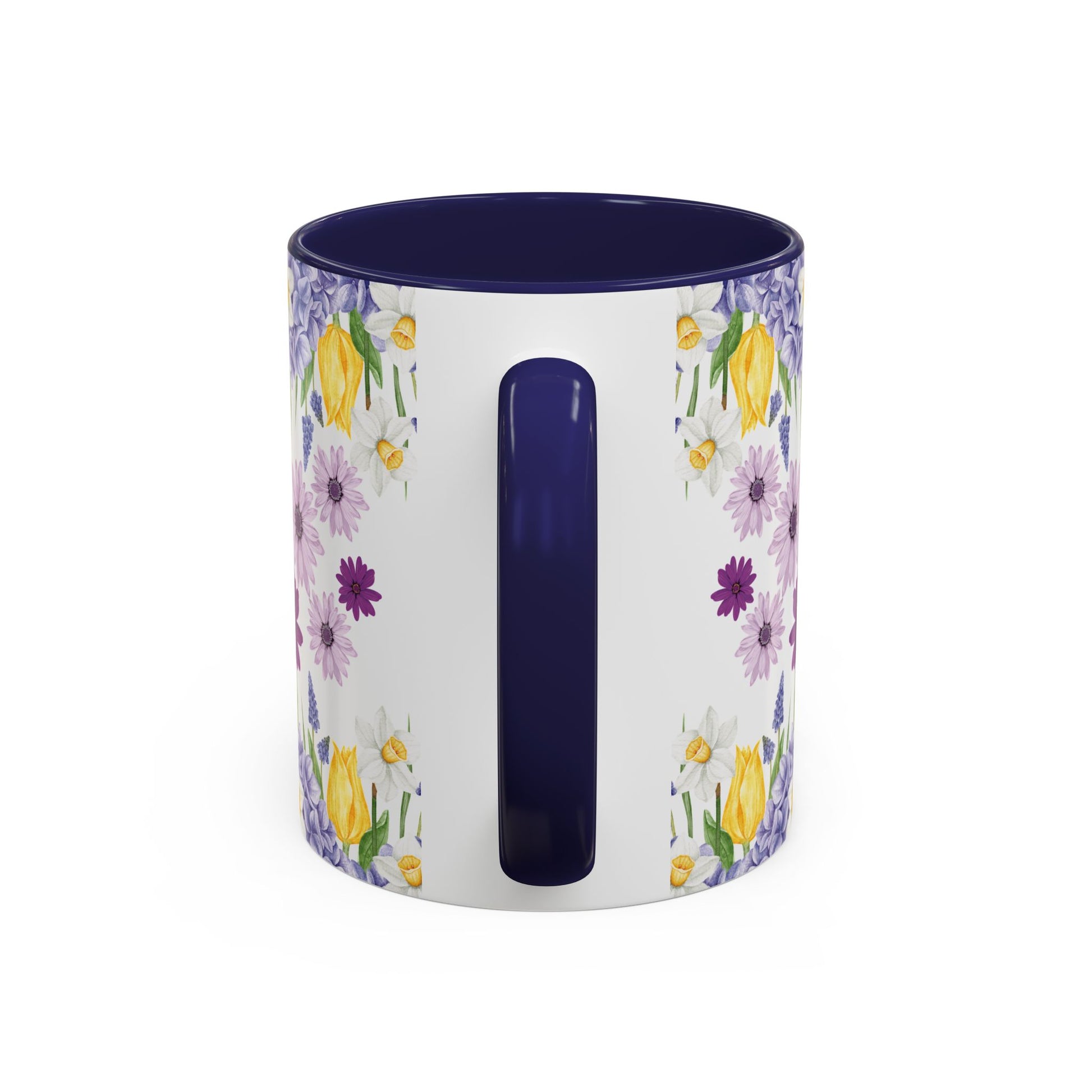 Botanical Floral Mug  Lavender & Yellow Flowers, Ceramic 11oz & 15oz Cup, Ideal Gift for Coffee Lovers, Mother's Day, or Cozy Spring Mornings