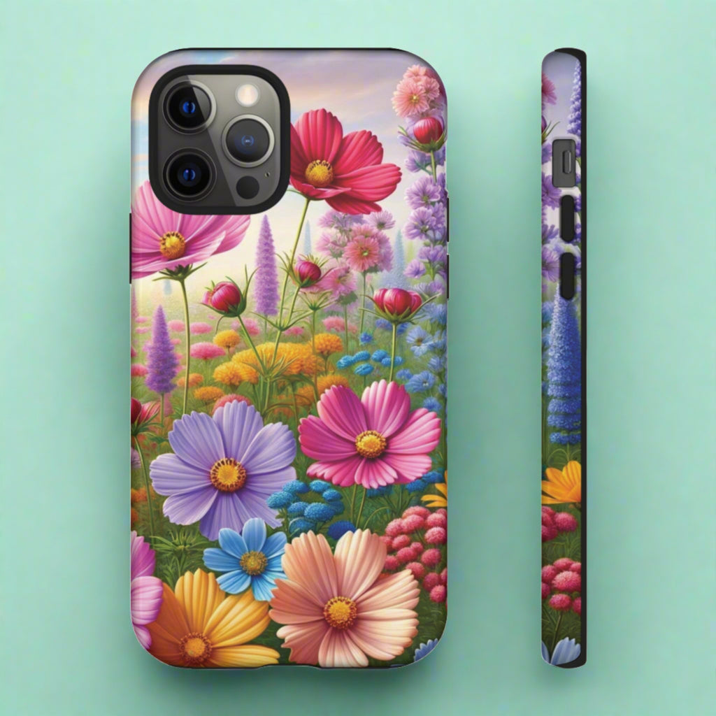 Bright Floral Phone Case Durable for iPhone Samsung Gift iPhone 15, 14, 13 Samsung Pixel Gift for Mom Accessory Gift for Her