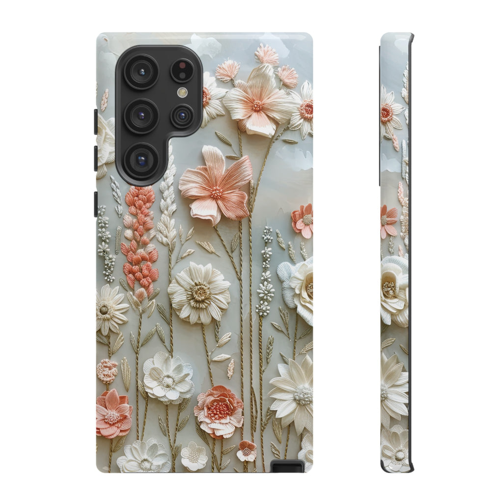 Pastel Wildflowers Protective Phone Case Gift for Her Phone 15, Samsung iPhone Samsung Gift for Her Case iPhone 15, Samsung iPhone Samsung Accessory Gift for Her