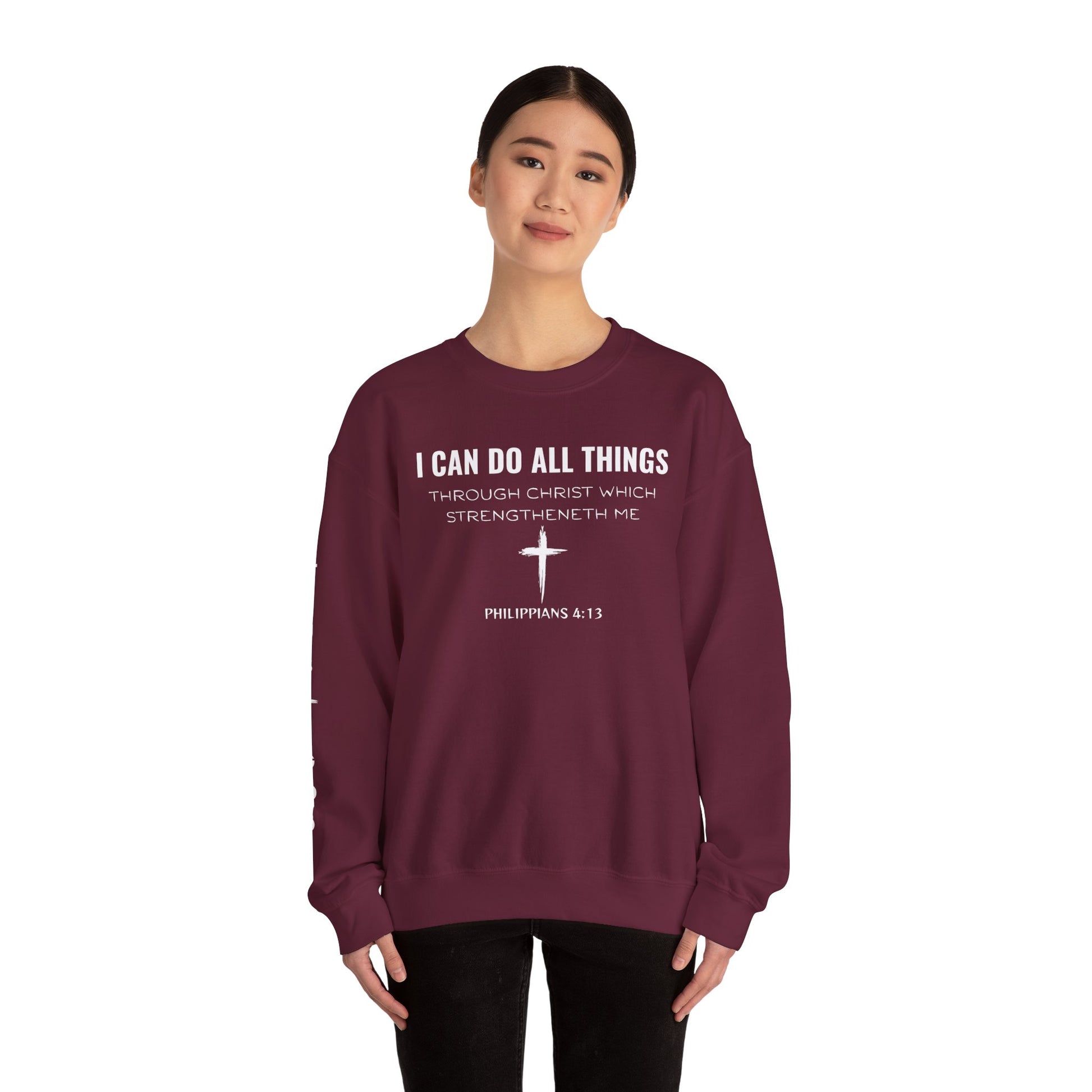 Inspirational Quote Sweatshirt, Unisex Crewneck, Faith Apparel, Perfect Gift for Christians, Cozy Everyday Wear, Bible Verse Design