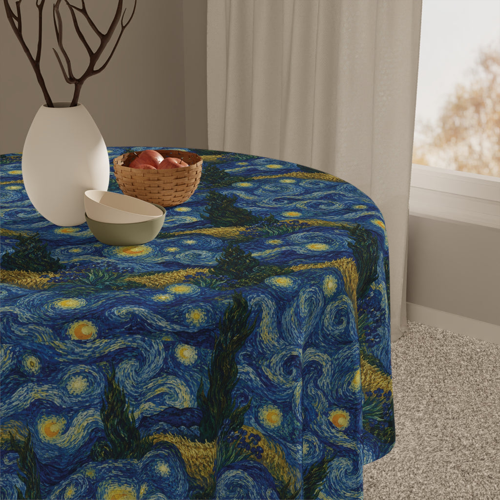 Van Gogh Illusion Tablecloth — Elegant Art Lover Design