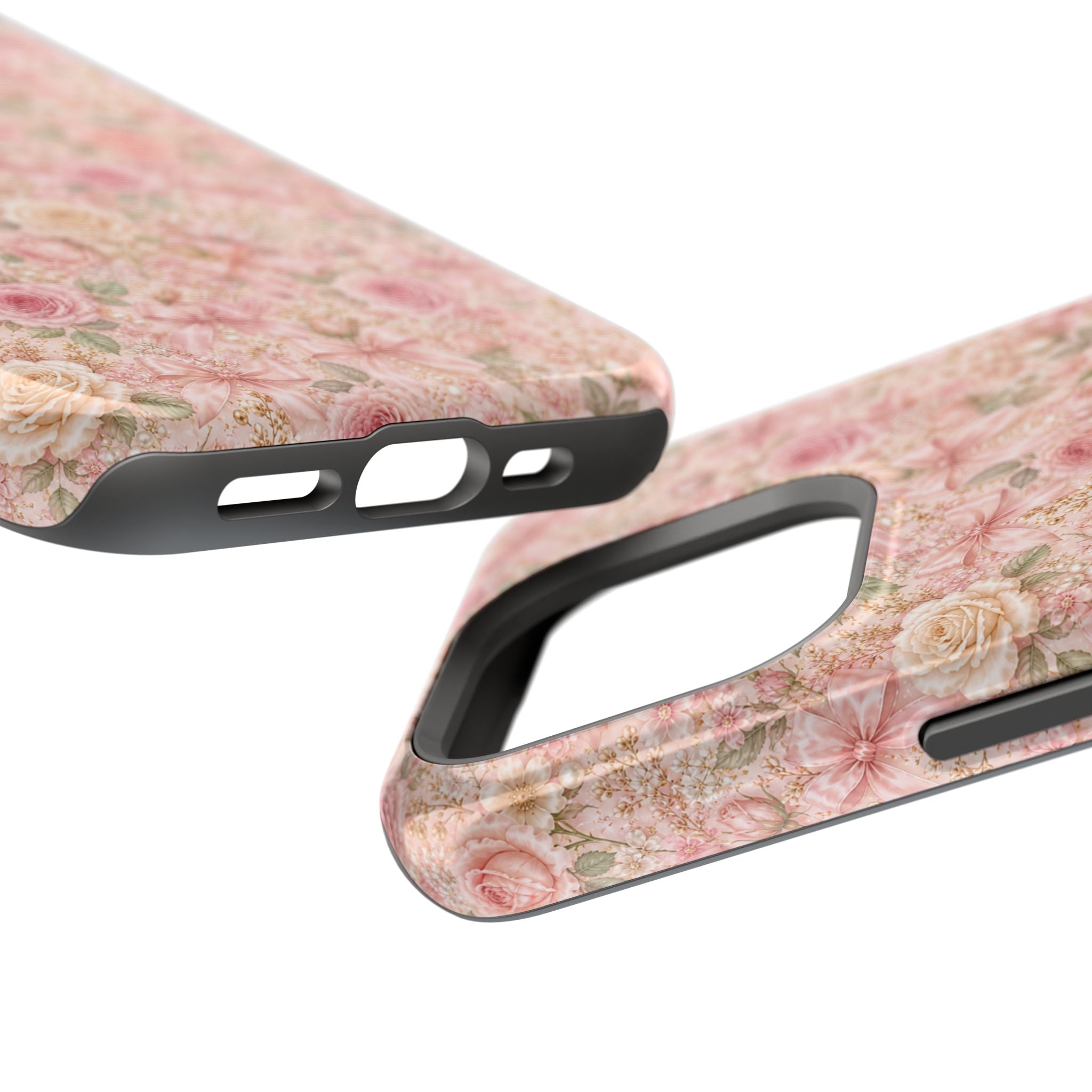 Floral Rose Pattern Magnetic Impact-Resistant Phone Case iPhone and Samsung