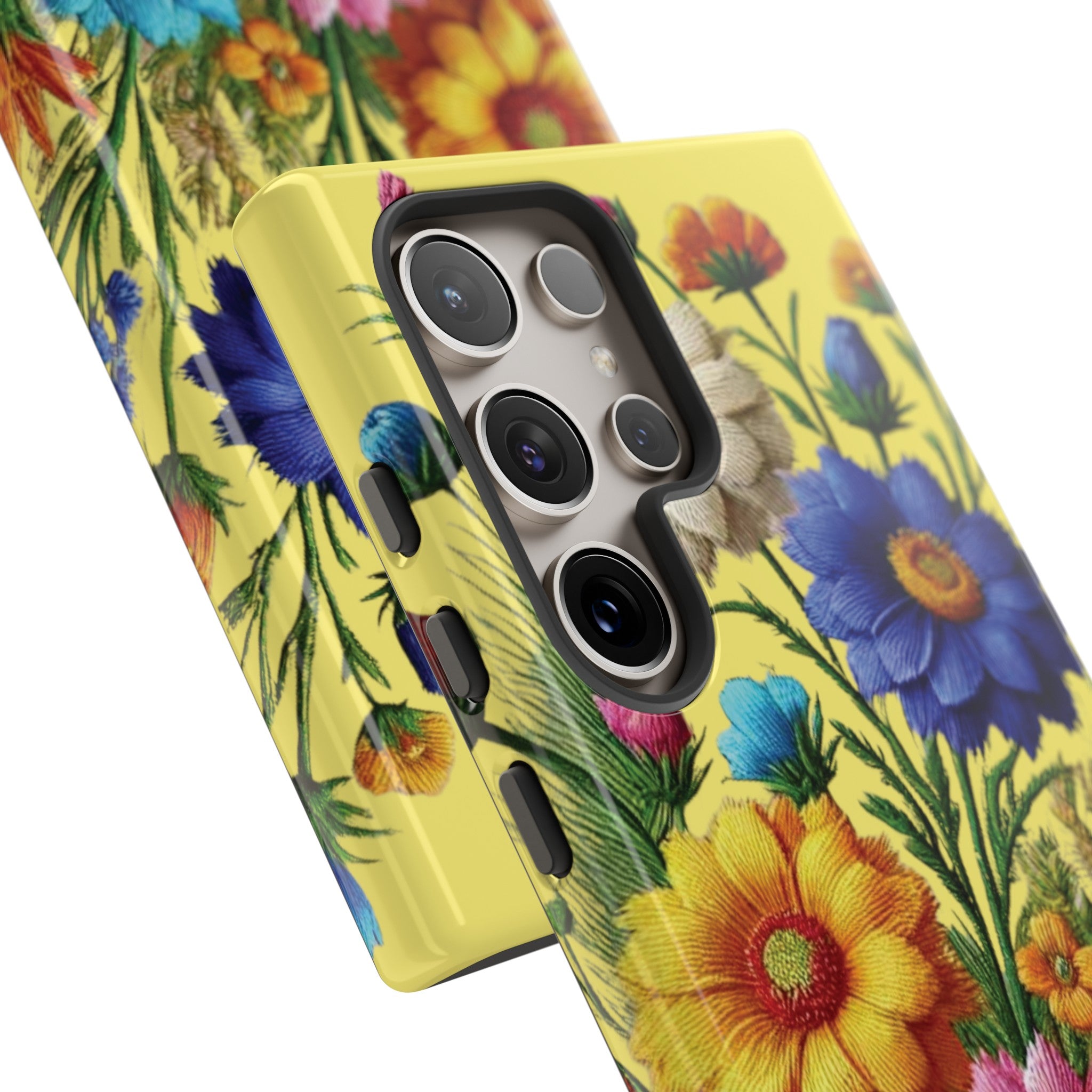 Phone Case Yellow Bright Floral Protective Phone Case Gift for Her Phone 15, Samsung iPhone Samsung  iPhone 15, Samsung iPhone Samsung Accessory Gift for Her