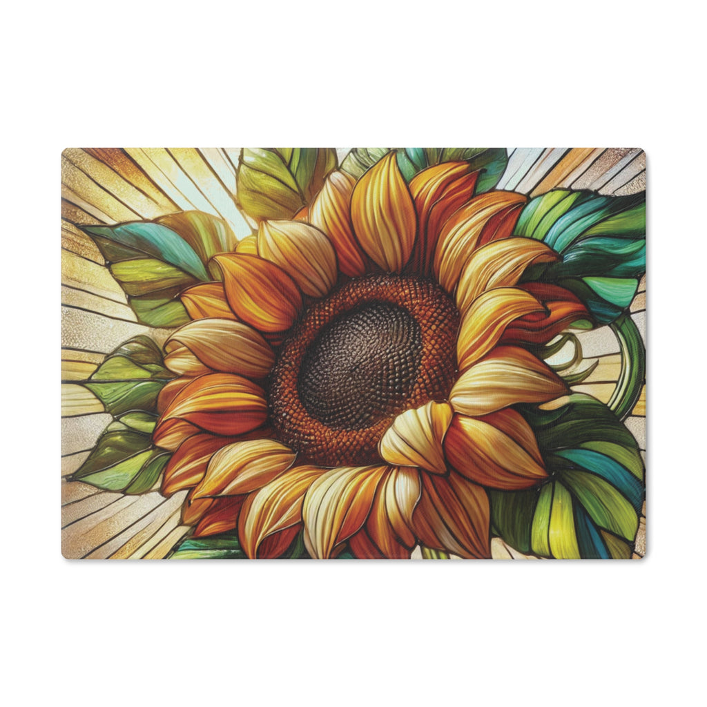Elegant Sunflower-Stained Glass Cutting Board Floral Charcuterie Kitchen Decor, Useful Gifts for Her Perfect for Cooking, Serving, and Entertaining - MRSBYVALLE