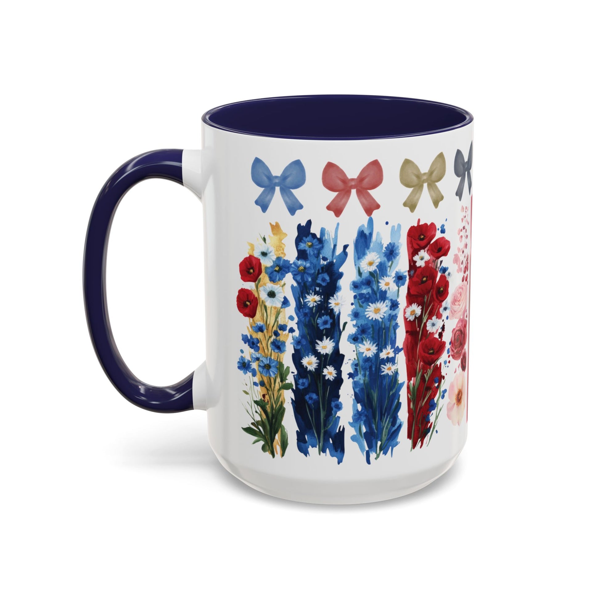Brushstroke floral With Bows| Christian Mug with Bible Verse | Inspirational Gift for Christians | 11oz and 15oz Ceramic Coffee Mug Cozy Spring Mornings
