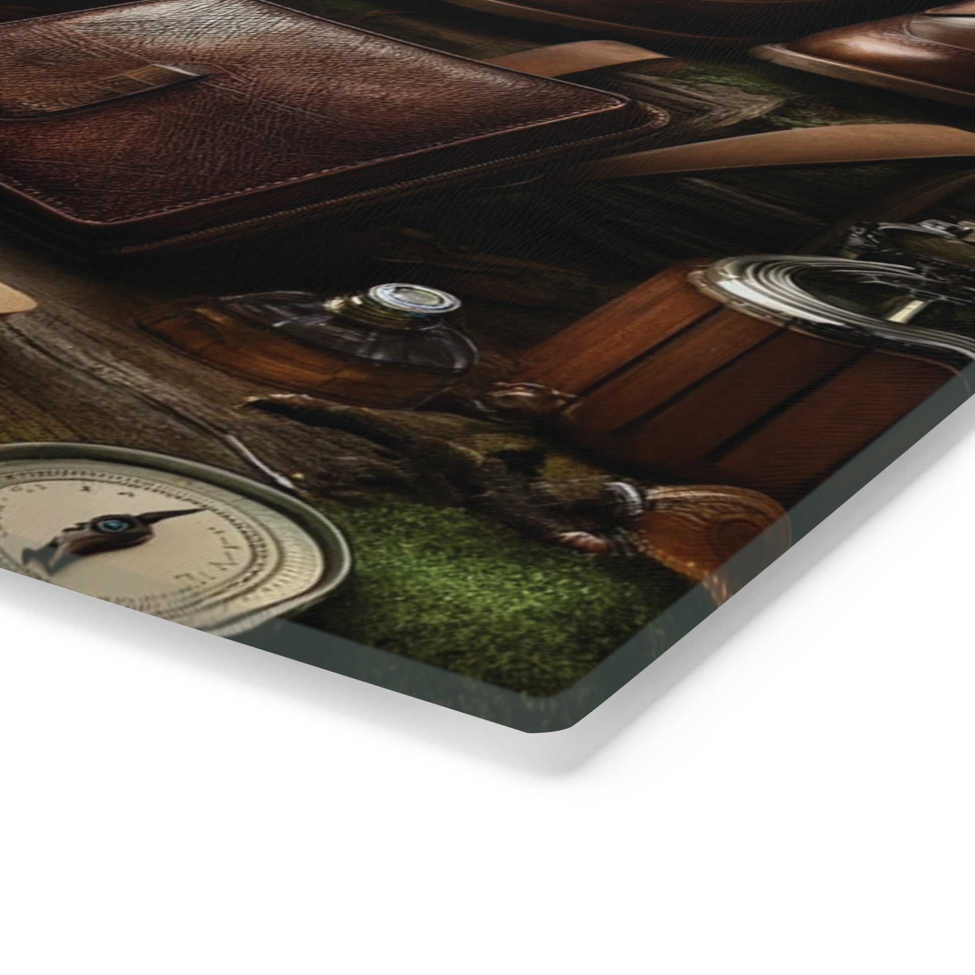 Rugged Outdoorsman Glass Cutting Board Durable Kitchen Essential with Masculine Wilderness Design Tempered Glass Cutting Board Durable Kitchen Decor Housewarming, New House Gift - MRSBYVALLE