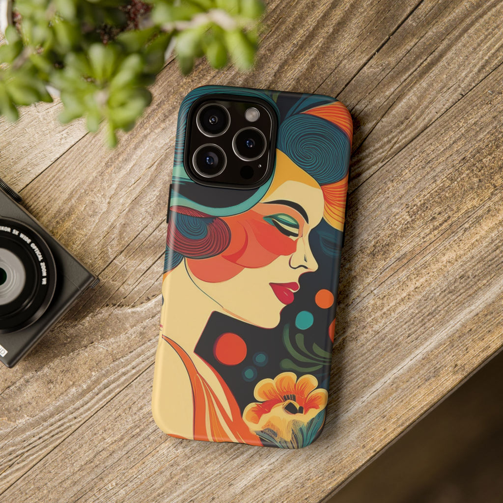 Coque de Téléphone Esthétique Années 50 Rétro Design d'Inspiration Vintage aux Couleurs Pastel Housse Style Mid-Century pour Modèles iPhone et Samsung Galaxy