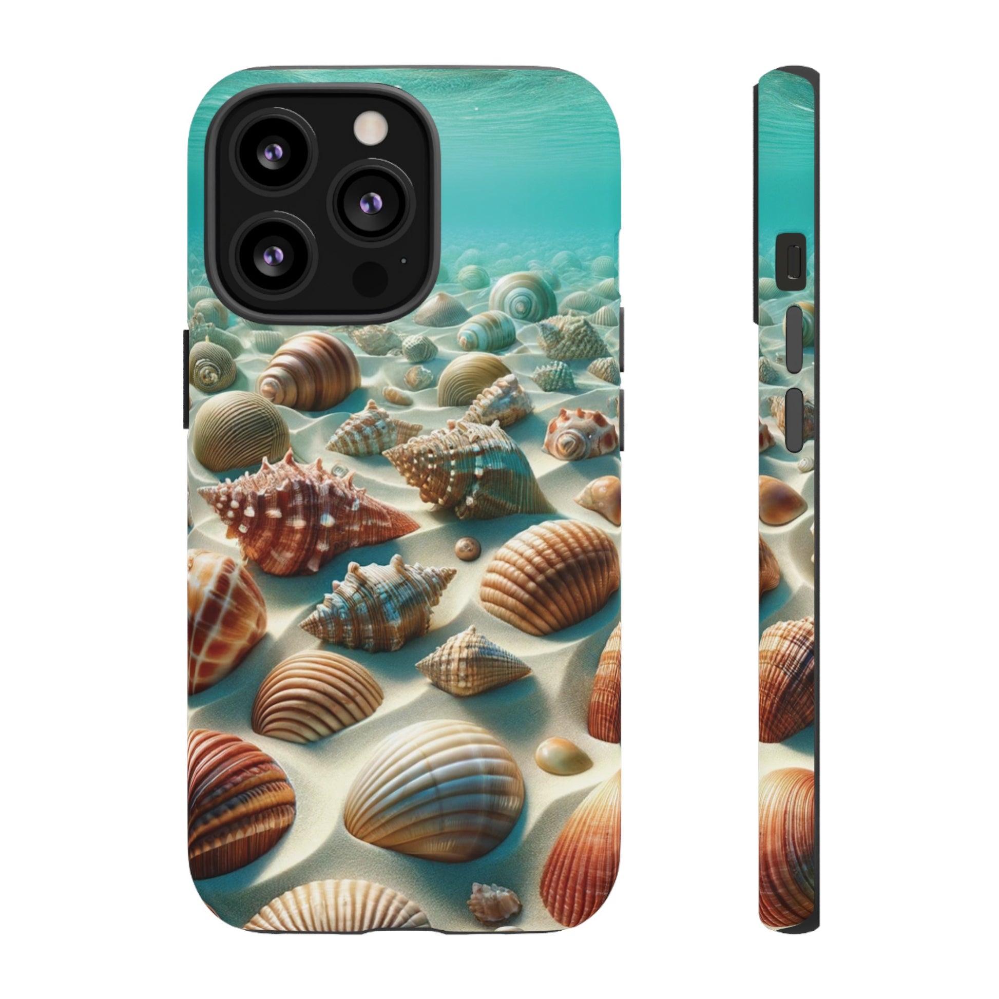 Plush Ocean Bliss Turquoise Seashell Ocean Beach View Protective Phone Case Gift for Her Phone 15, Samsung iPhone Samsung Gift for Her Case iPhone 15, Samsung iPhone Samsung Accessory Gift for Her.
