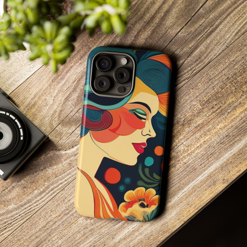 Coque de Téléphone Esthétique Années 50 Rétro Design d'Inspiration Vintage aux Couleurs Pastel Housse Style Mid-Century pour Modèles iPhone et Samsung Galaxy