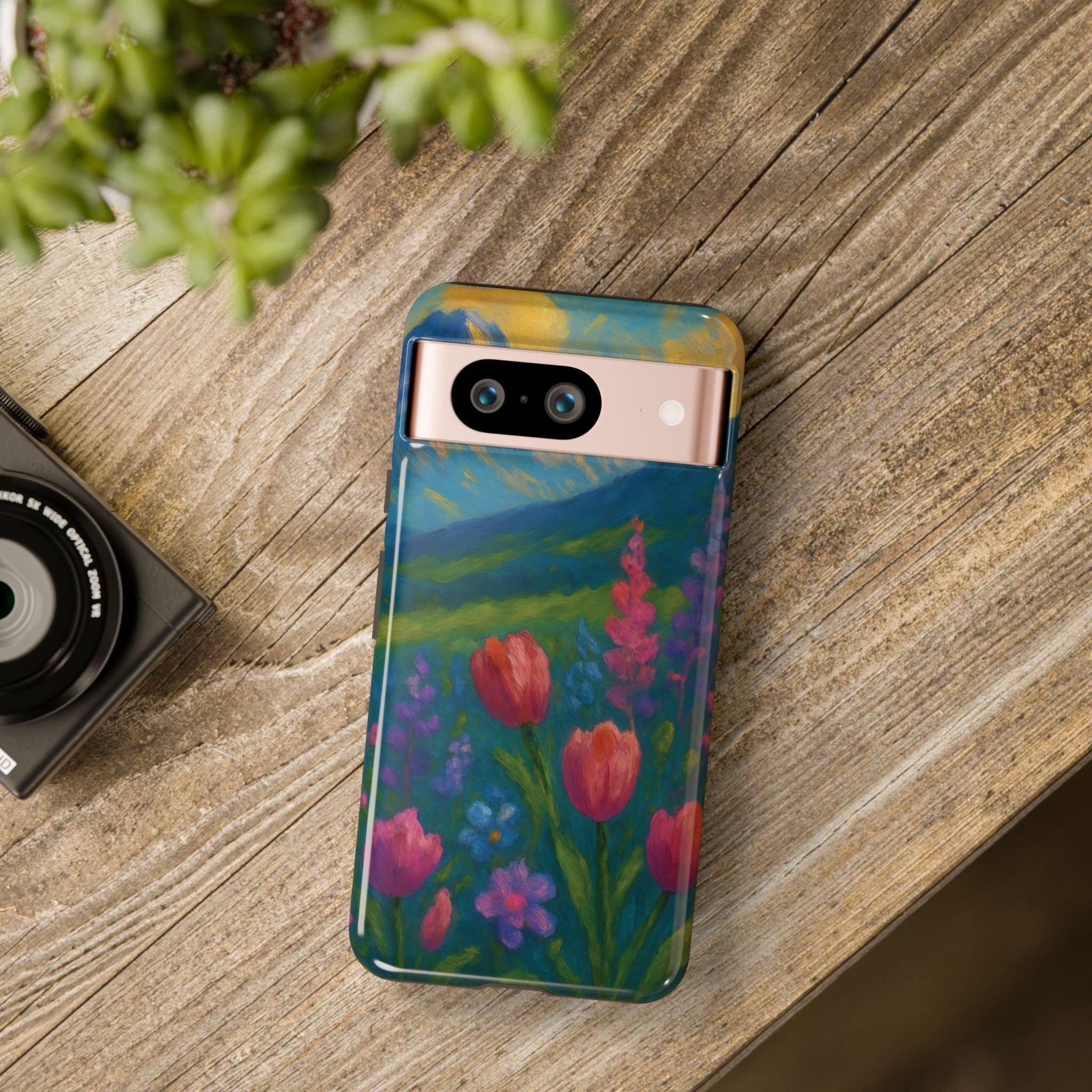 Mountains Wildflowers Phone Case | Vibrant Botanical Floral Design | Nature-Inspired Protective Cover for iPhone & Samsung | Trendy Aesthetic Gift Idea
