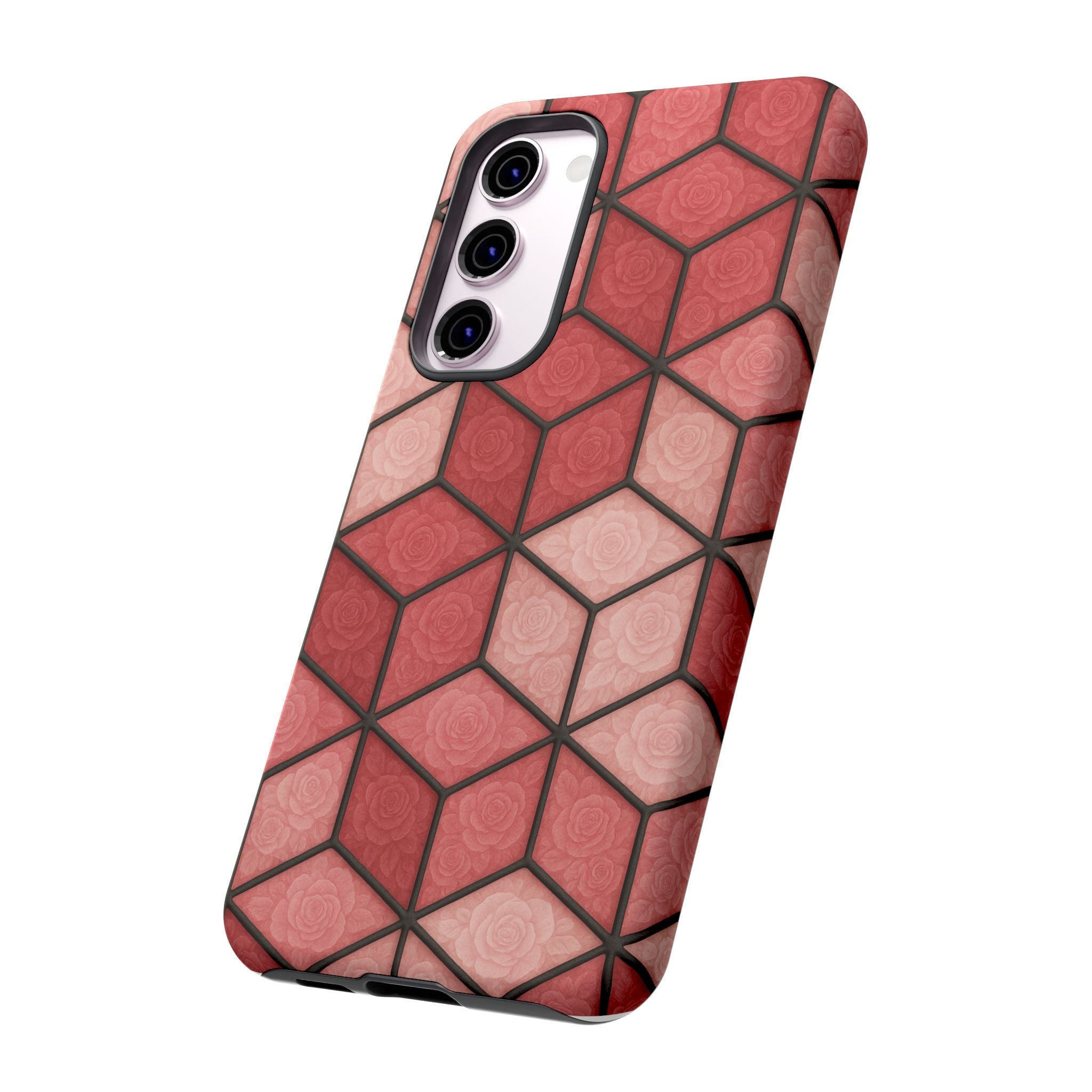 Geometric Stained Glass Illusion Phone Case Colorful Abstract Art, Aesthetic Protective Cover for iPhone, Samsung & Google, Unique Gift Idea Mom