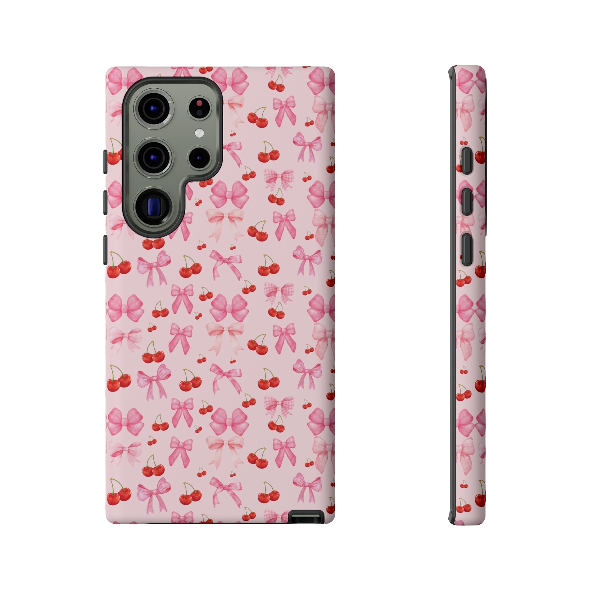 Coquette phone case Cherry Coquette Ribbon Bow iPhone Case Fruity, Girly Gift for Her Phone 15, Samsung iPhone Samsung Gift for Her Case iPhone 15, Samsung iPhone Samsung Accessory Gift for Her.