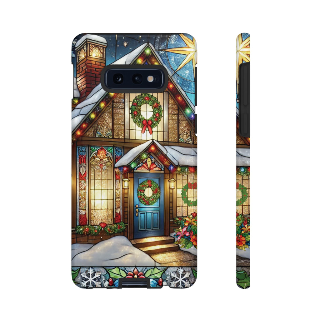 Stain Glass Christmas Phone Case Unique Holiday Protection for Your Device | Stylish & Durable Cover Gift for Her Phone 15, Samsung iPhone Samsung Accessory Gift for Her - MRSBYVALLE