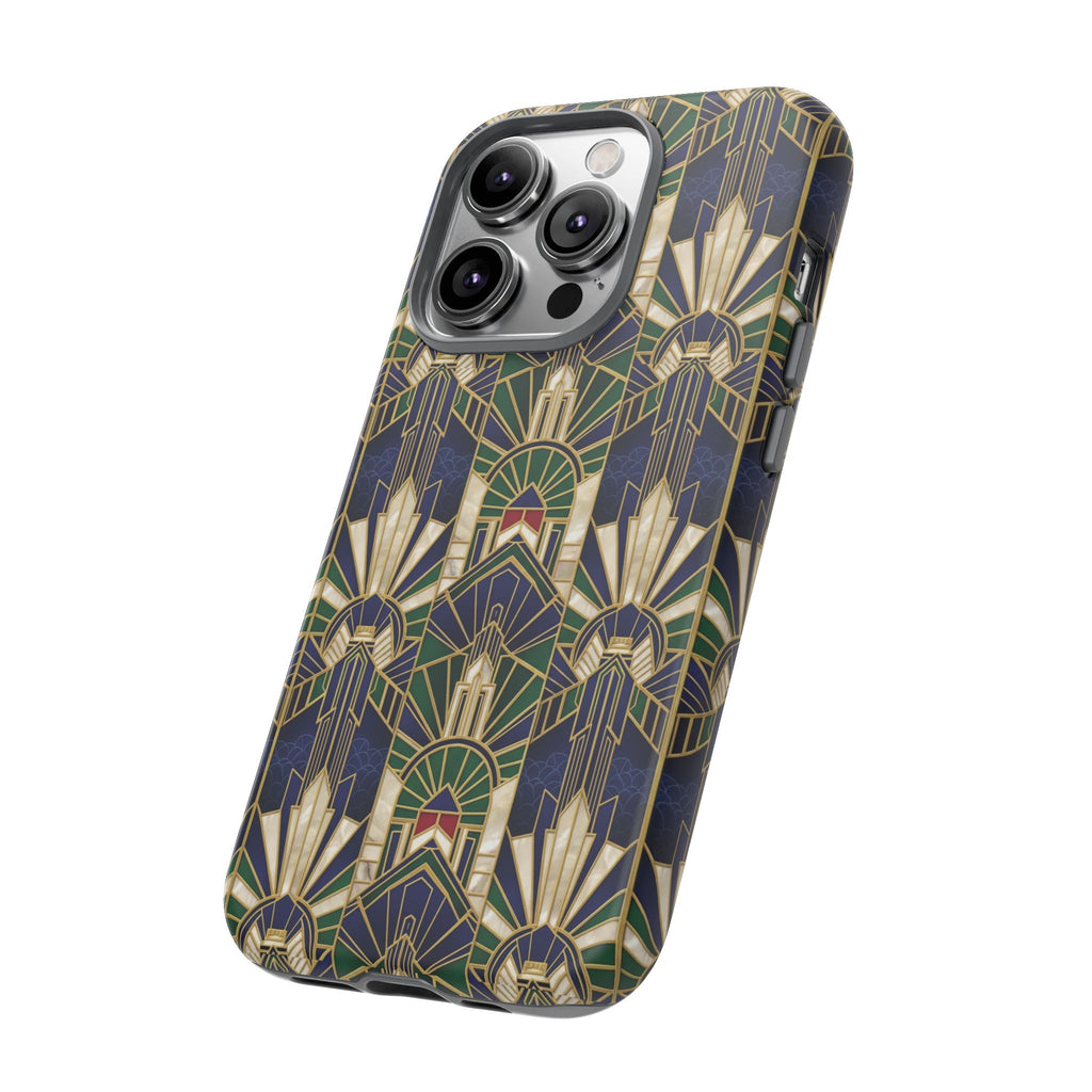 Navy & Gold Art Deco Phone Case — Imperial Art Deco Tough Case