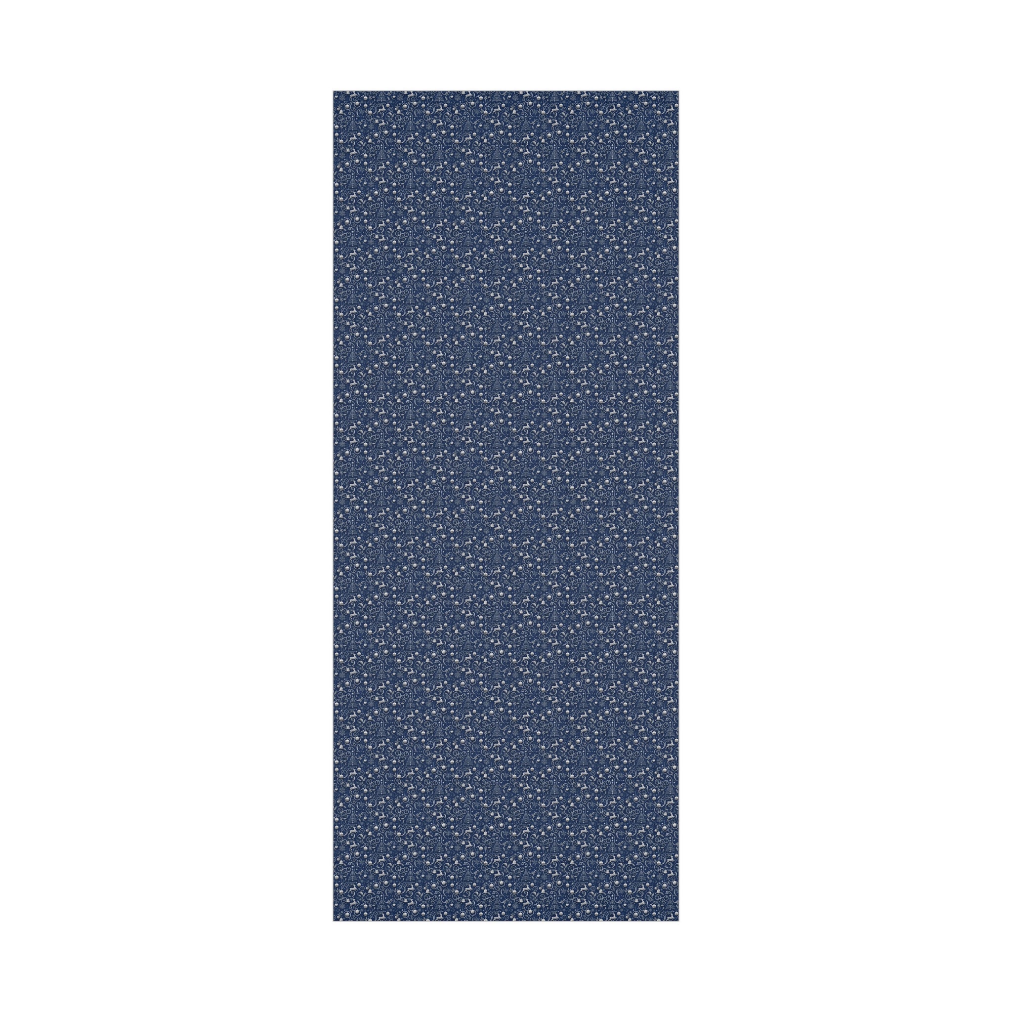 Emballage Cadeau de Noël Bleu et Argent Élégant – Feuilles et Rouleaux de Papier Cadeau Festif | MRSBYVALLE