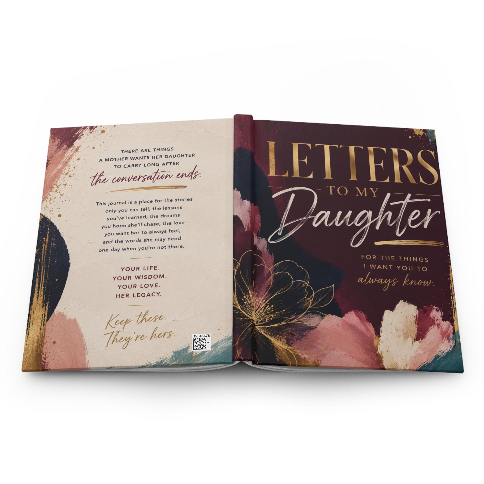 Letters to My Daughter Hardcover Journal — Keepsake Memory & Advice Book