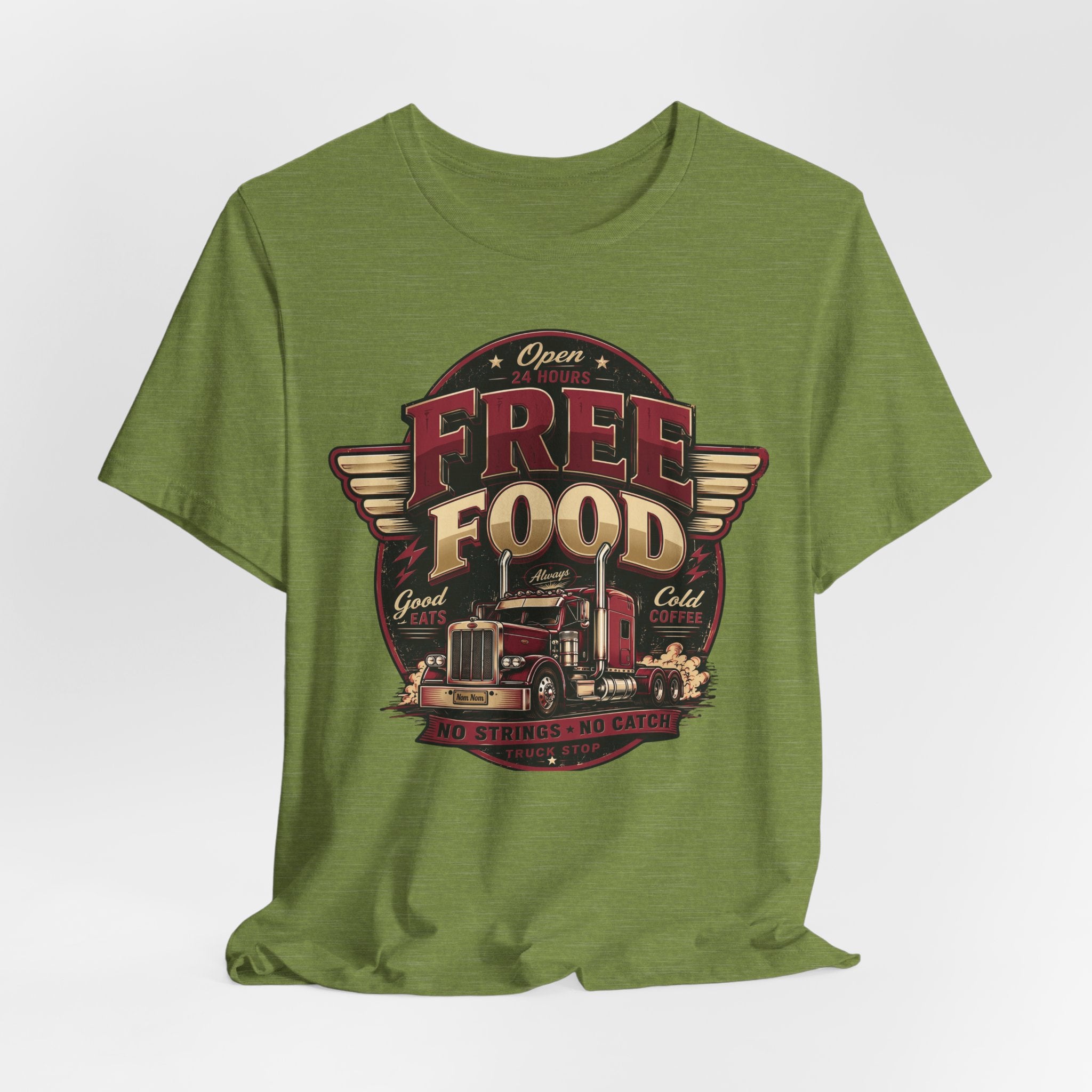 Funny "Free Food" Food Truck T-Shirt Perfect for Dad or Husband
