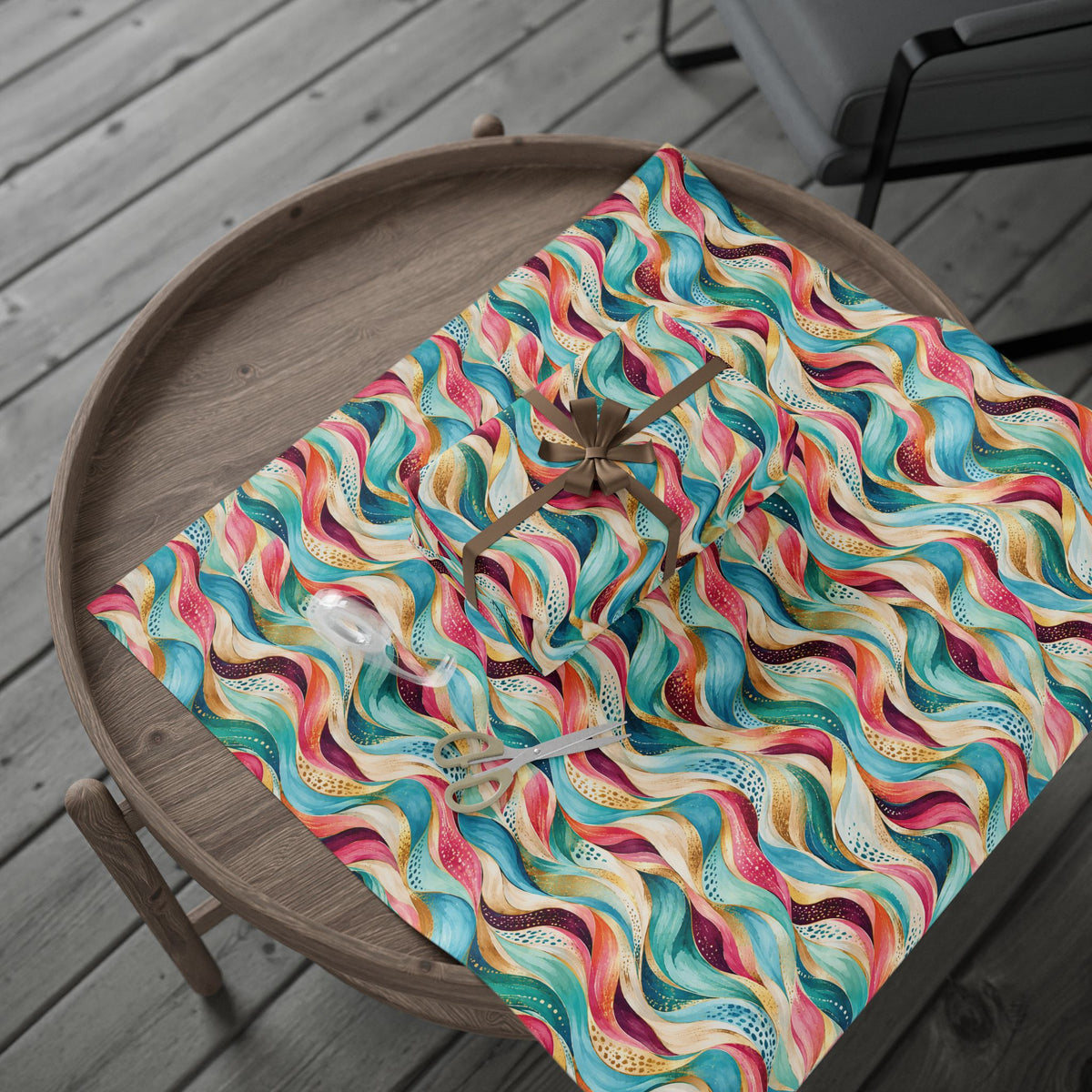 Colorful Abstract Wave Wrapping Paper