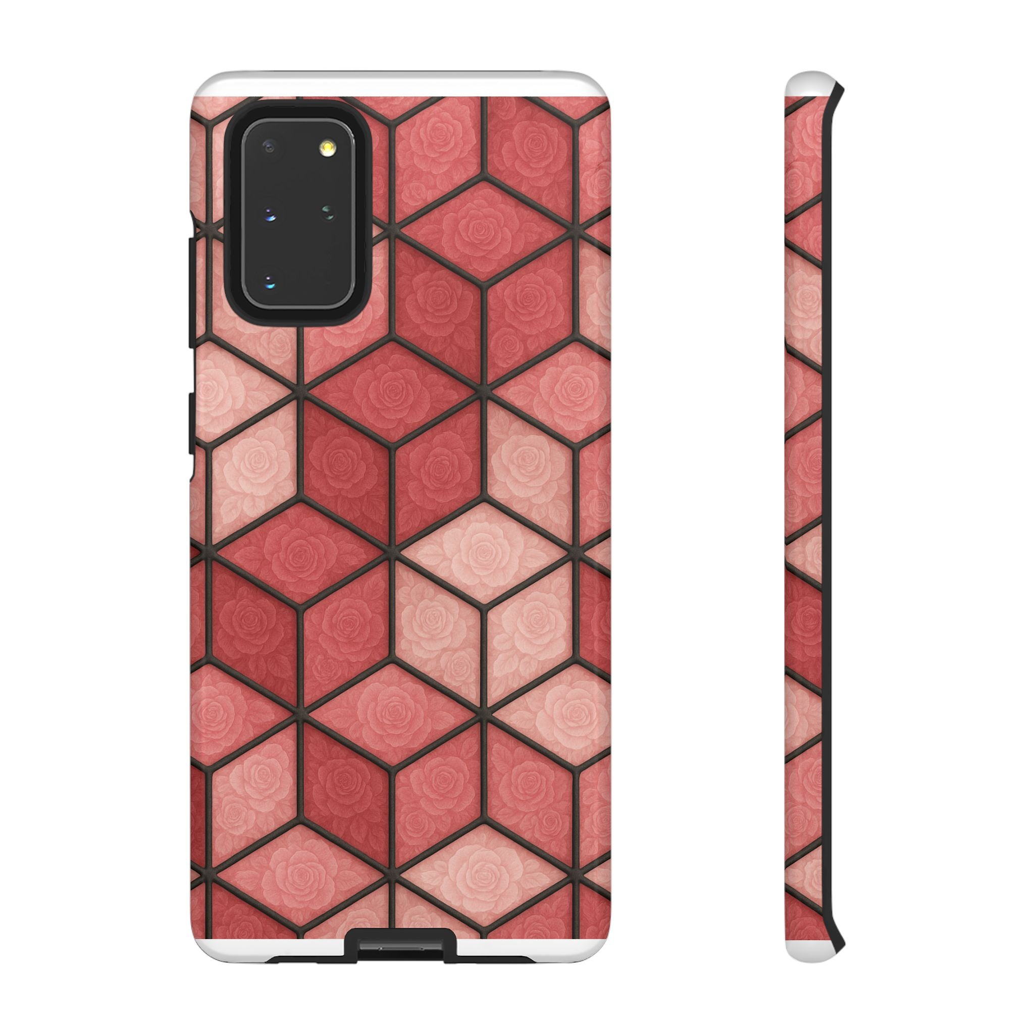 Geometric Stained Glass Illusion Phone Case Colorful Abstract Art, Aesthetic Protective Cover for iPhone, Samsung & Google, Unique Gift Idea Mom