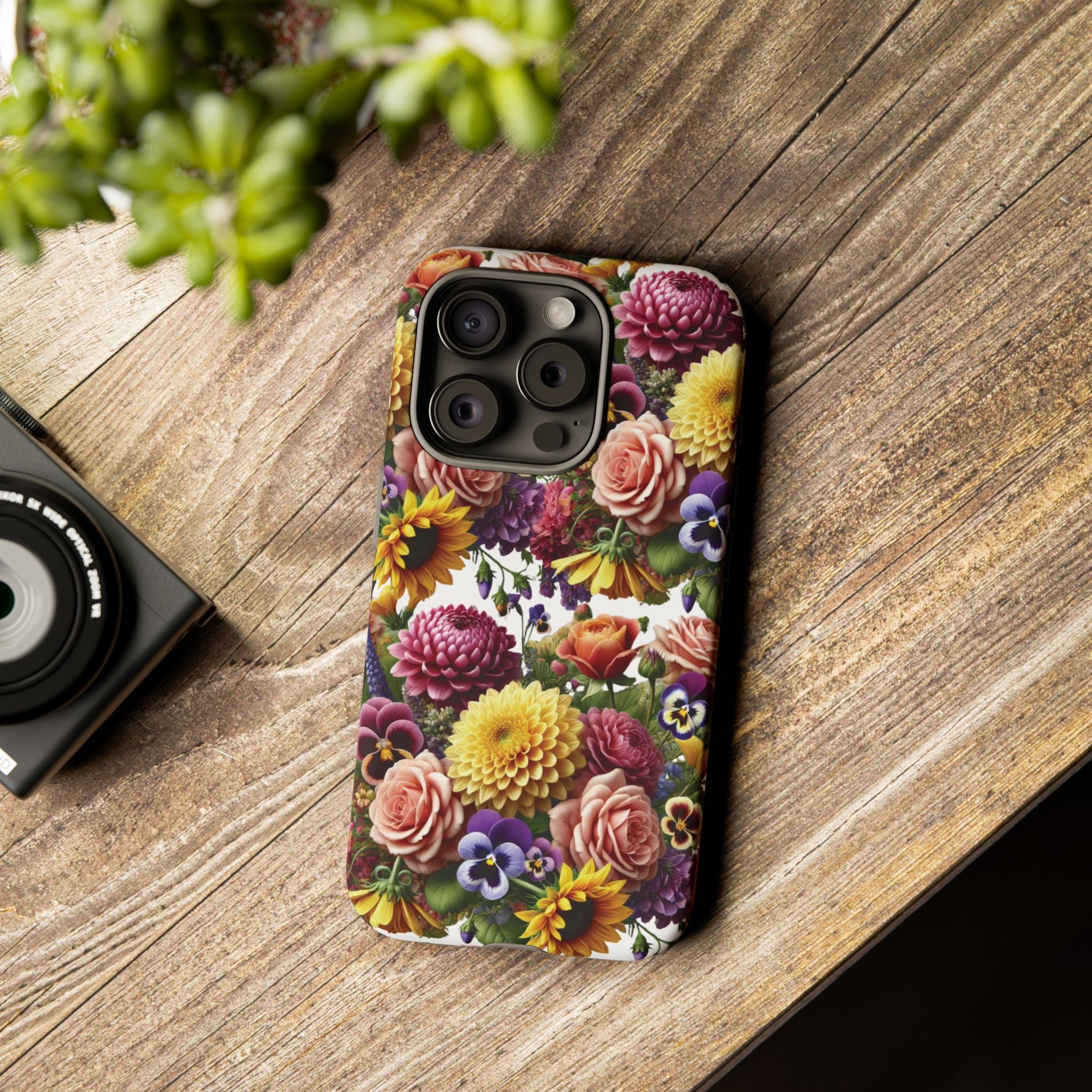 Floral Fall Phone Case for iPhone 16 15 14 13 12  21 23 Samsung, and Pixel | Stylish Protective Cover Gift for Her Perfect for Floral Lover