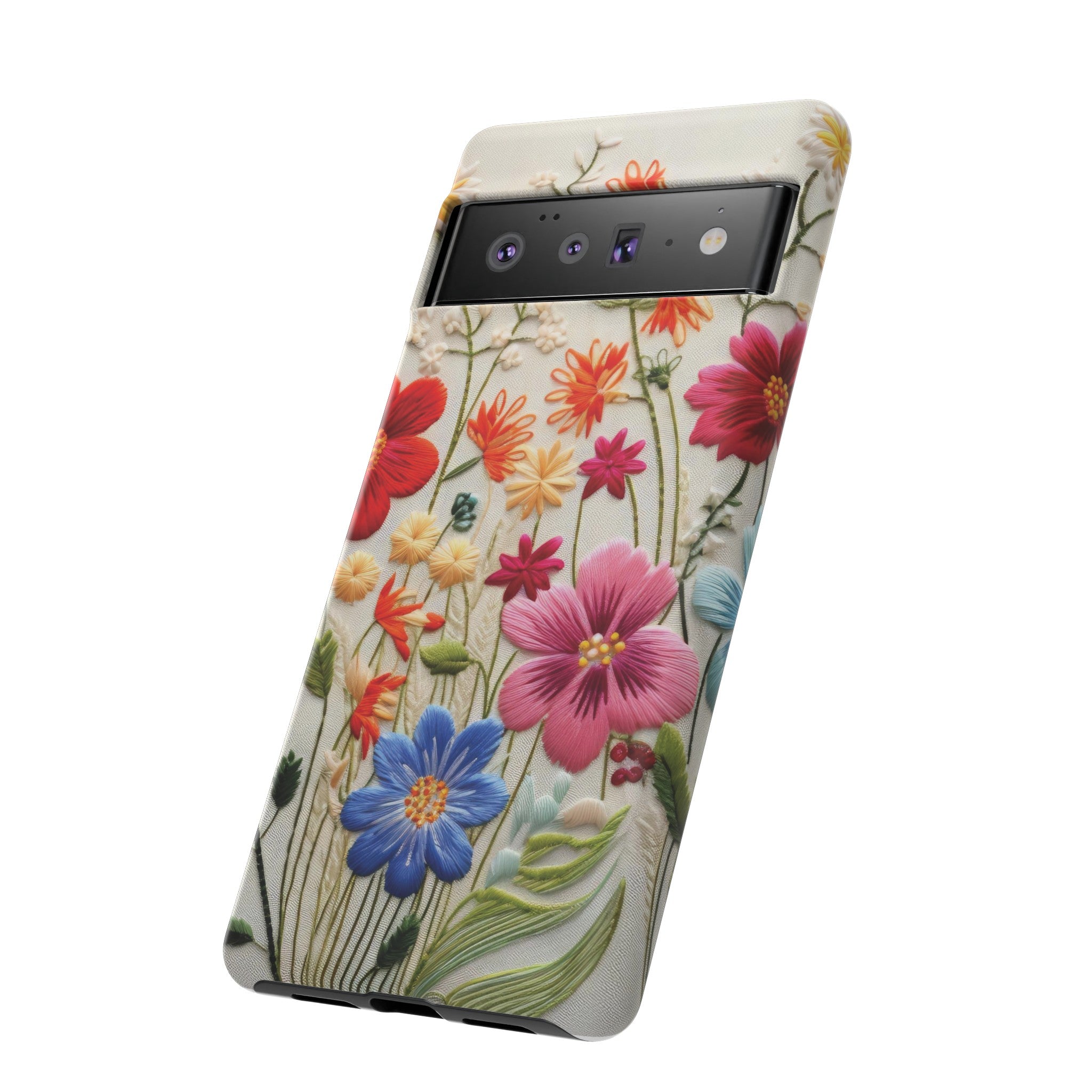 3D Floral Phone Case Elegant Faux Flower Durable for iPhone Samsung Smartphone iPhone 15, 14, 13 Samsung Gift for Mom