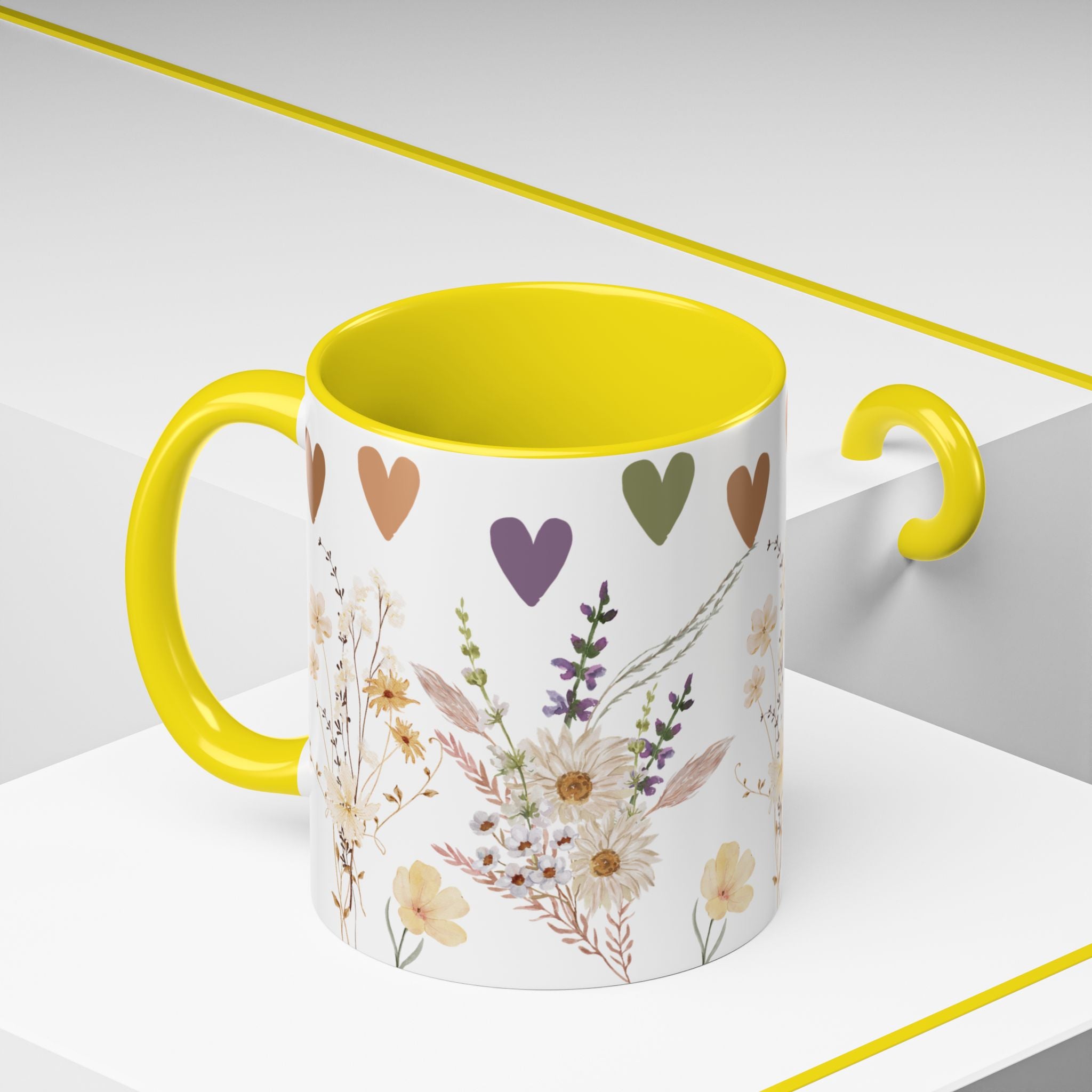 Tasse en céramique Wildflower – Cadeau élégant pour les amateurs de café ou de thé – Parfait pour la fête des mères, les anniversaires et pour ajouter du charme à toute cuisine.