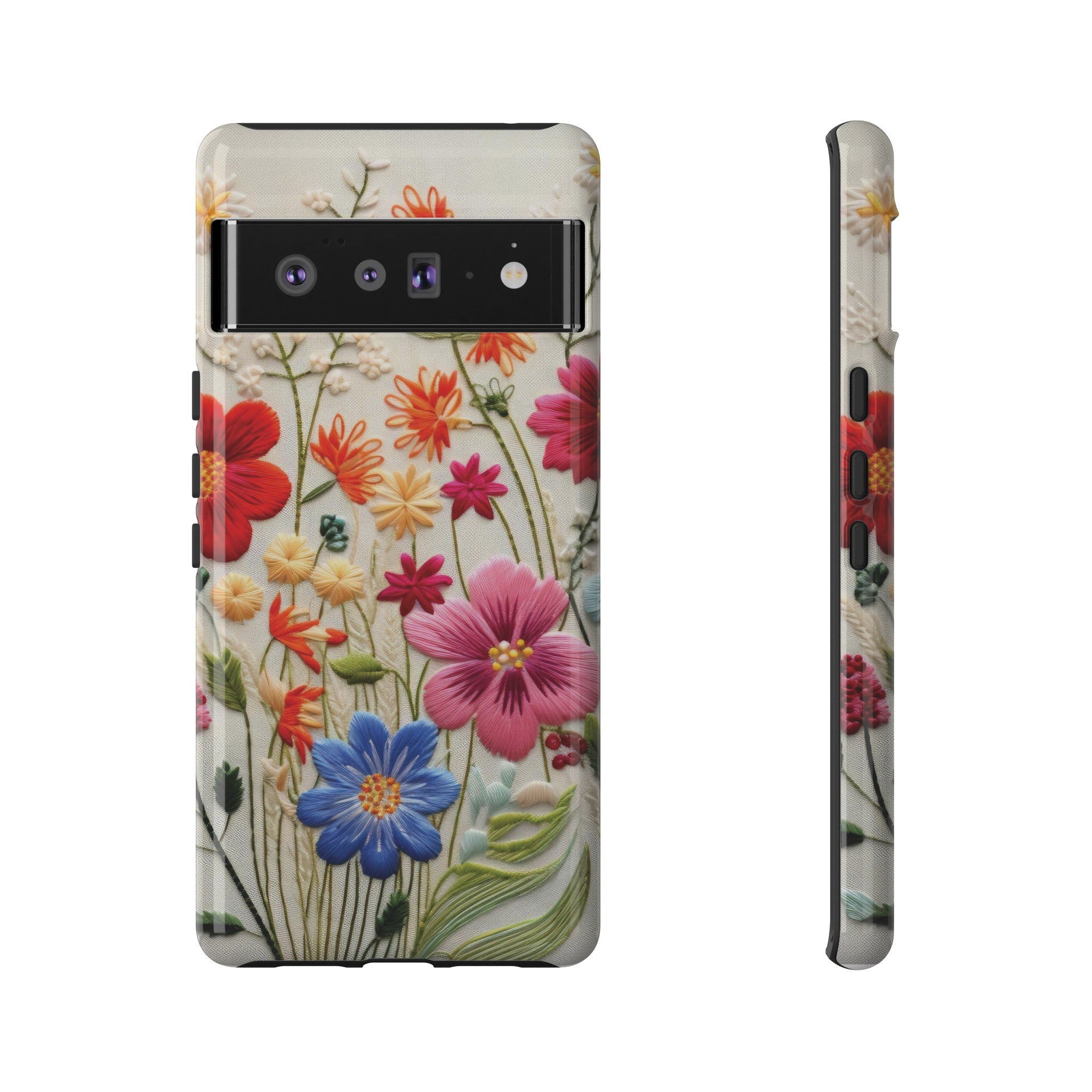 3D Floral Phone Case Elegant Faux Flower Durable for iPhone Samsung Smartphone iPhone 15, 14, 13 Samsung Gift for Mom
