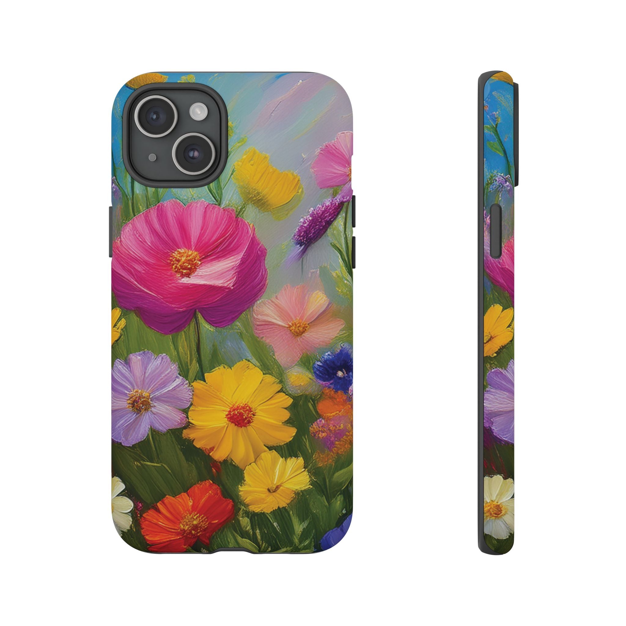 Vibrant Wildflower Painting Phone Case Hand-Painted Floral Art Design | Bright Nature-Inspired Cover | Perfect Gift for Flower Lovers iPhone & Galaxy