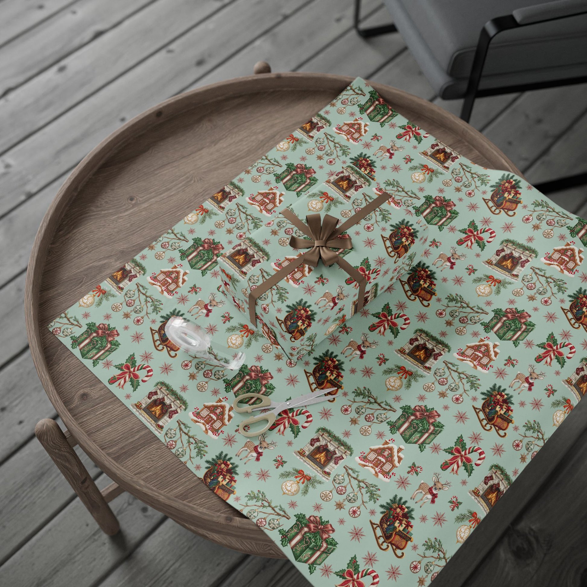Vintage Christmas Wrapping Paper Festive Holiday Gift Wrap with Retro-Inspired Designs, Perfect for Christmas Presents, Crafting, & Holiday Decor – Premium Quality
