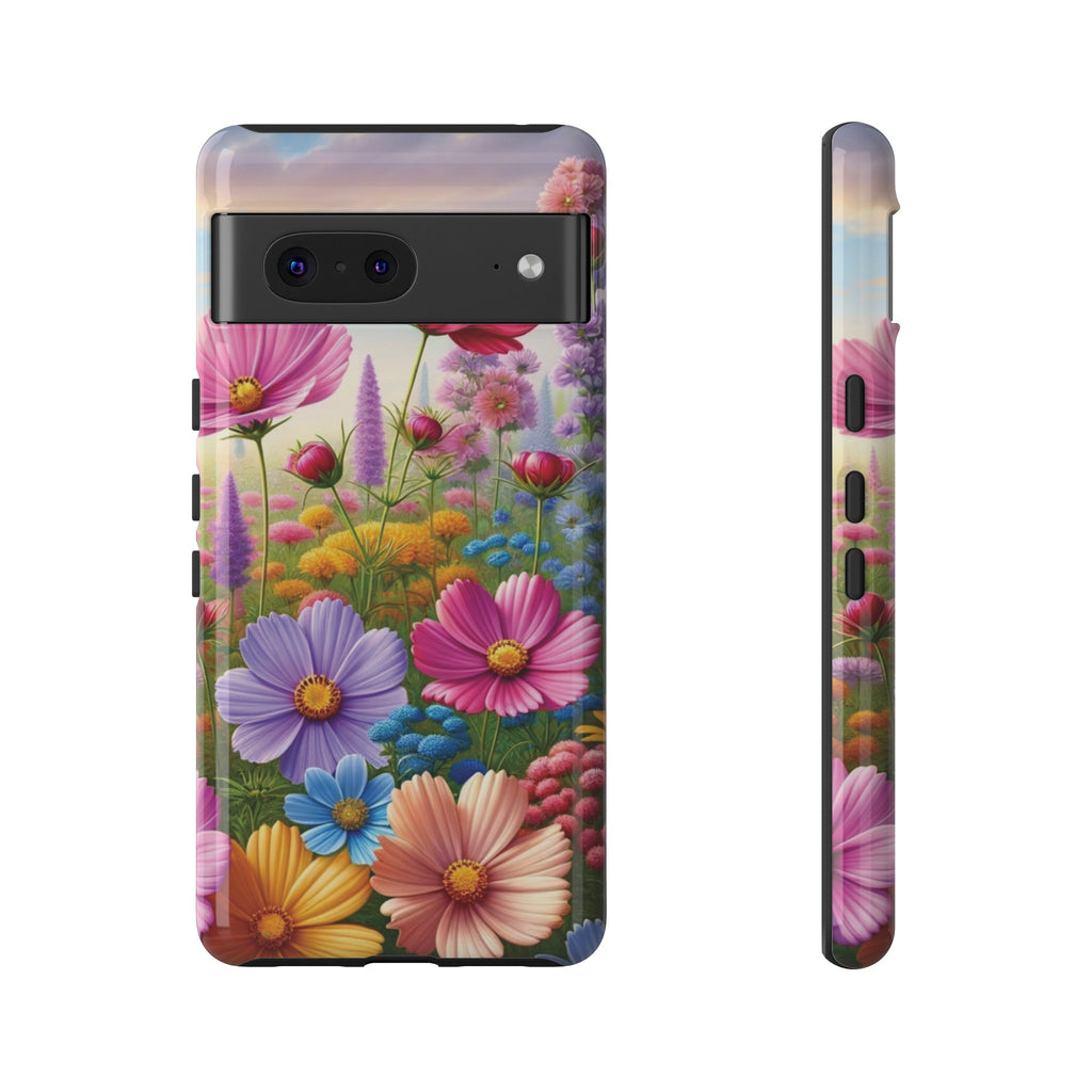 Bright Floral Phone Case Durable for iPhone Samsung Gift iPhone 15, 14, 13 Samsung Pixel Gift for Mom Accessory Gift for Her