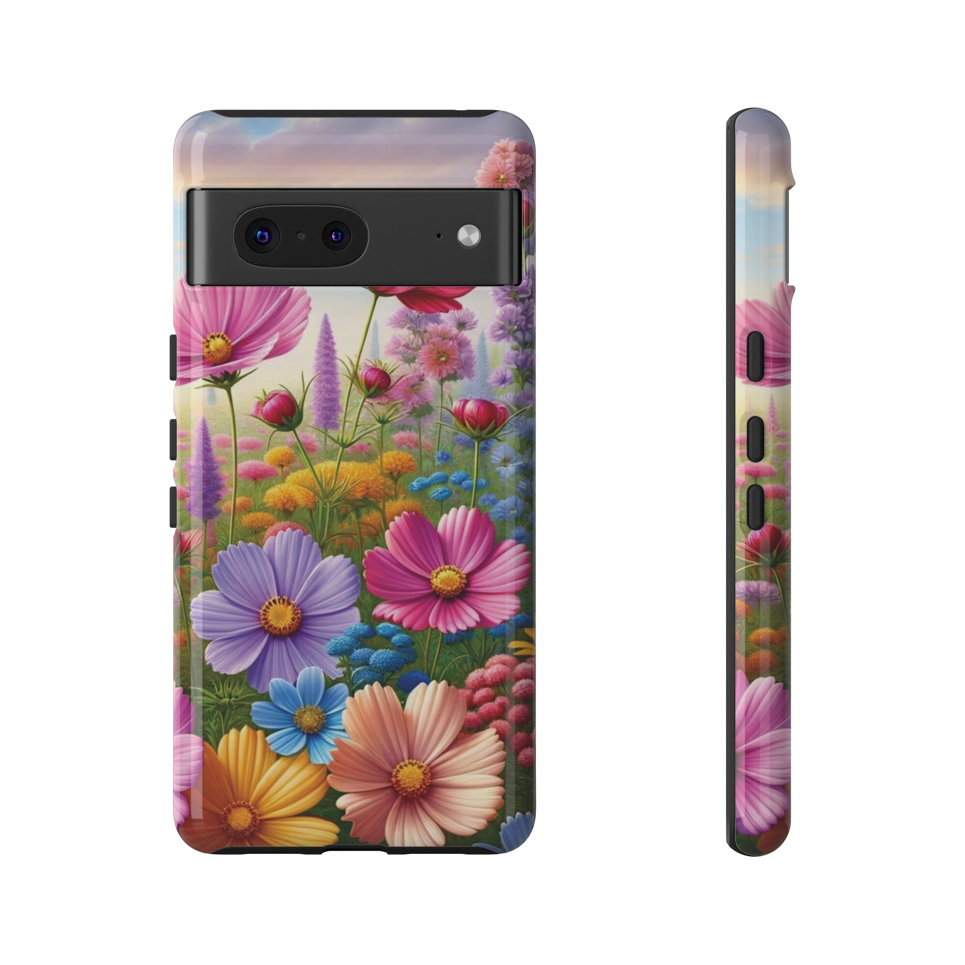 Bright Floral Phone Case Durable for iPhone Samsung Gift iPhone 15, 14, 13 Samsung Pixel Gift for Mom Accessory Gift for Her