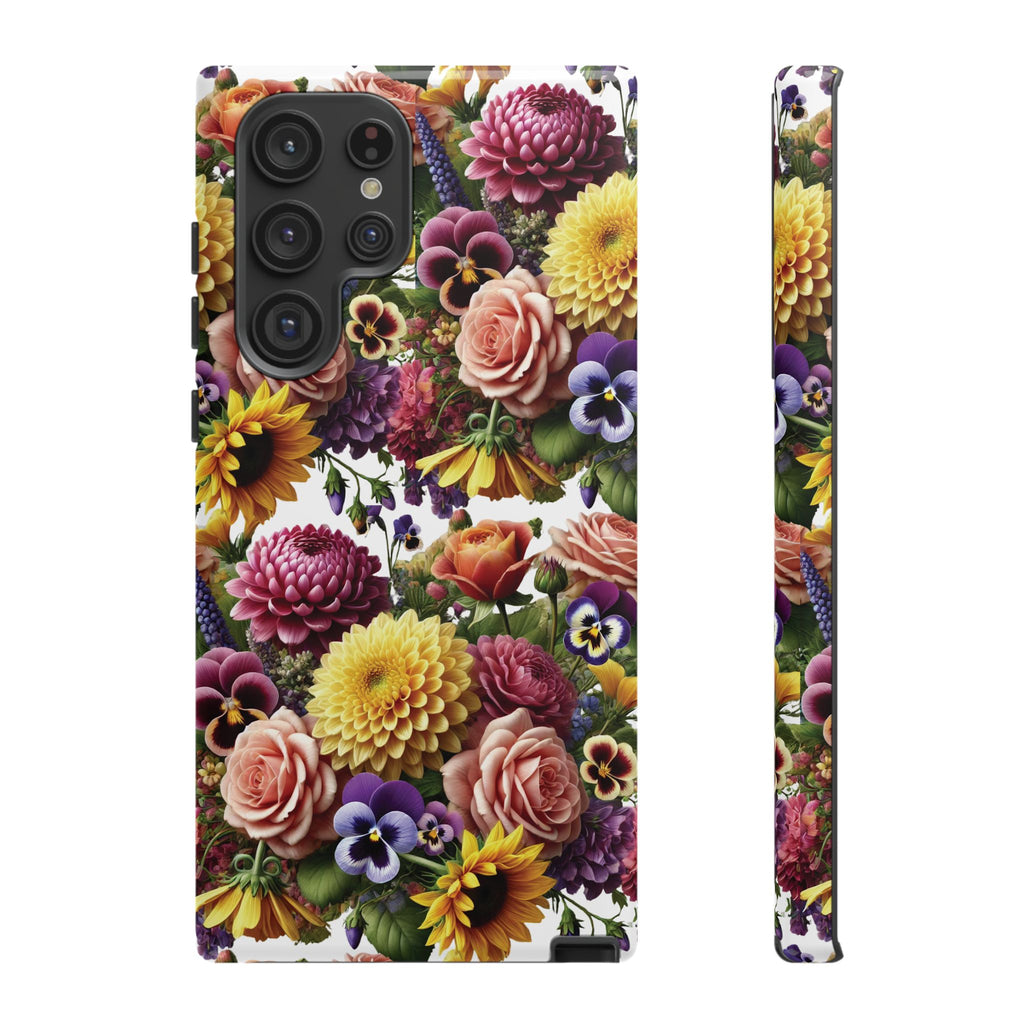Floral Fall Phone Case for iPhone 16 15 14 13 12  21 23 Samsung, and Pixel | Stylish Protective Cover Gift for Her Perfect for Floral Lover