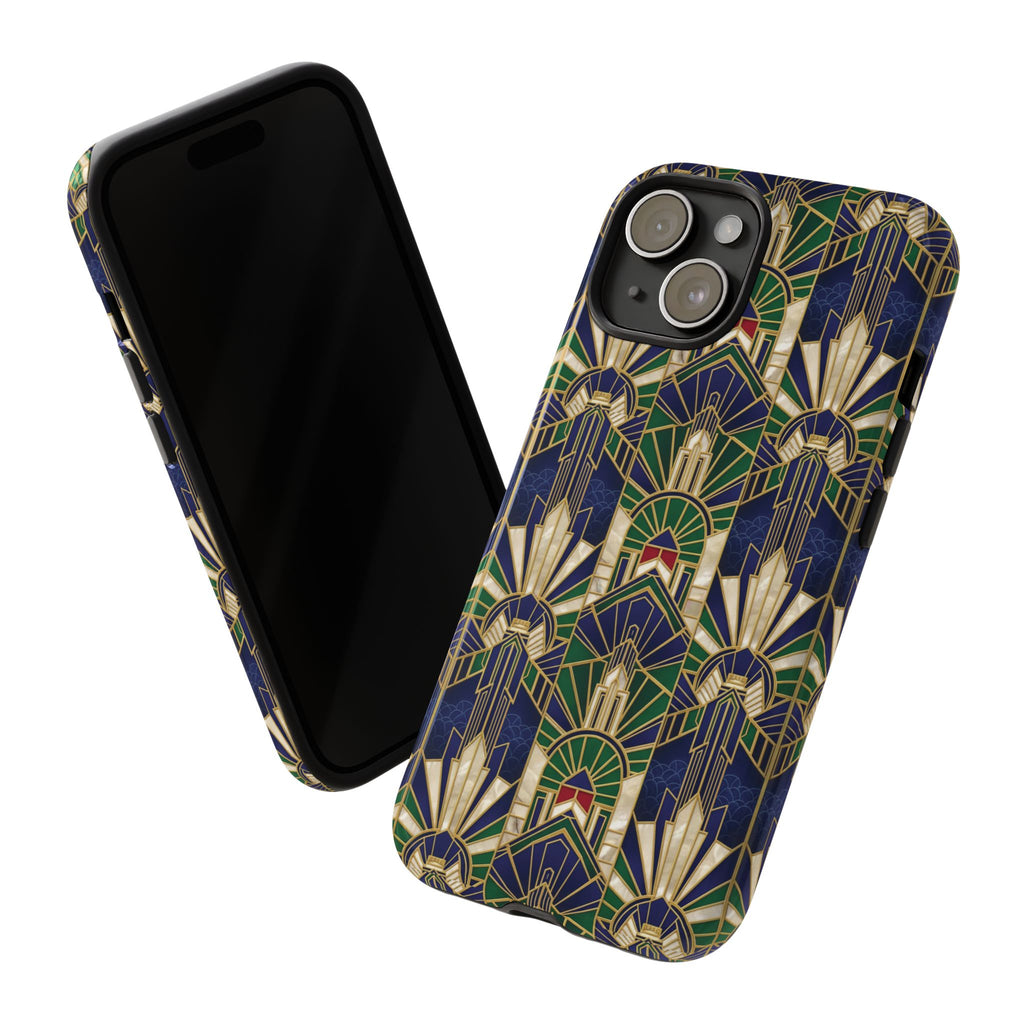 Navy & Gold Art Deco Phone Case — Imperial Art Deco Tough Case
