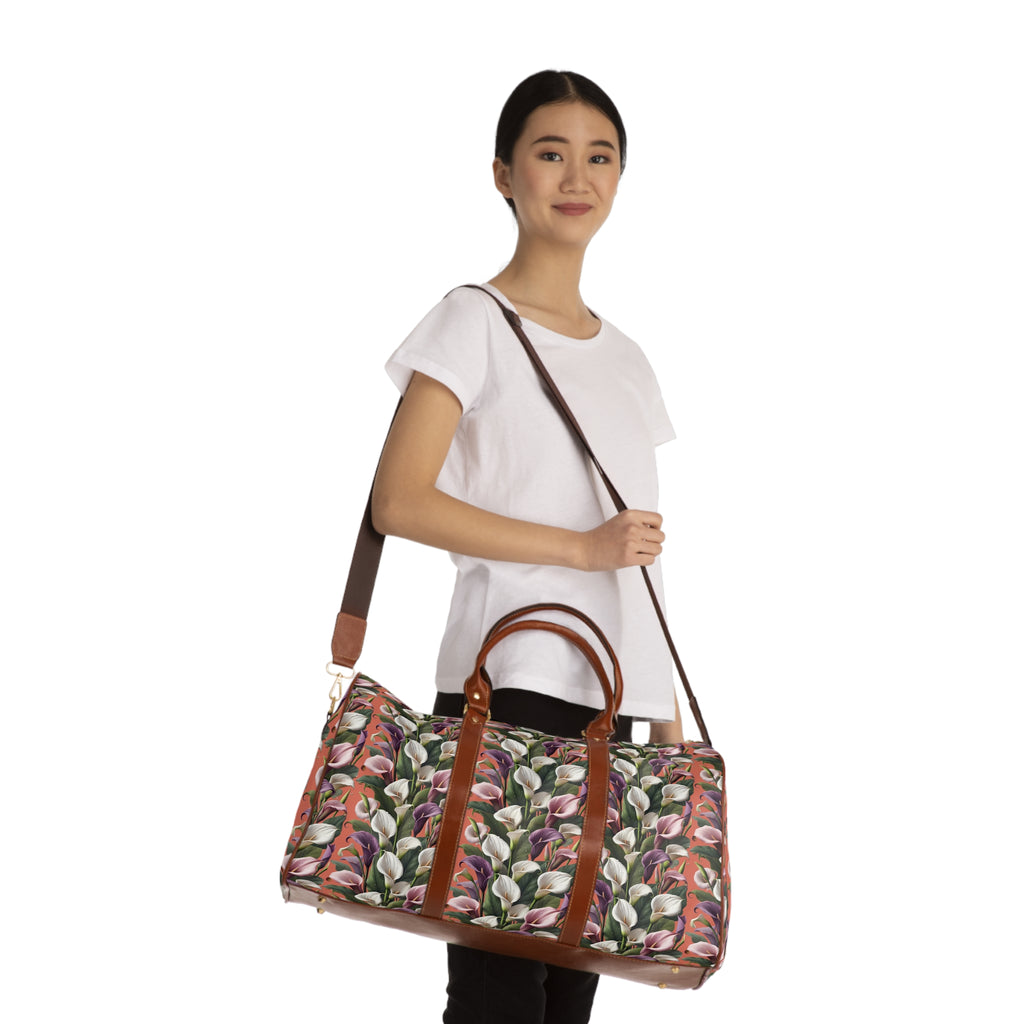 Elegant Calla Lily Travel Bag – Stylish Floral Design, Spacious & Durable for Weekend Getaways, Gym, or Daily Use | Perfect Christmas Gift for Nature Lovers - MRSBYVALLE