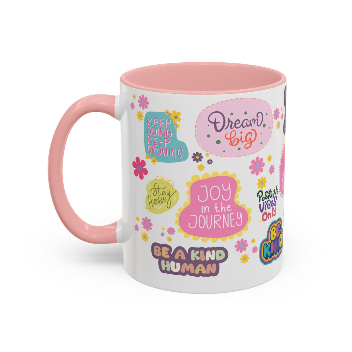 Good Vibes Only Coffee Mug 11 & 15 oz Ceramic Inspirational Cup, Positive Affirmation Gift for Mom, Teacher & Coworker | Morning Motivation Mother's Day, or Cozy Spring Mornings