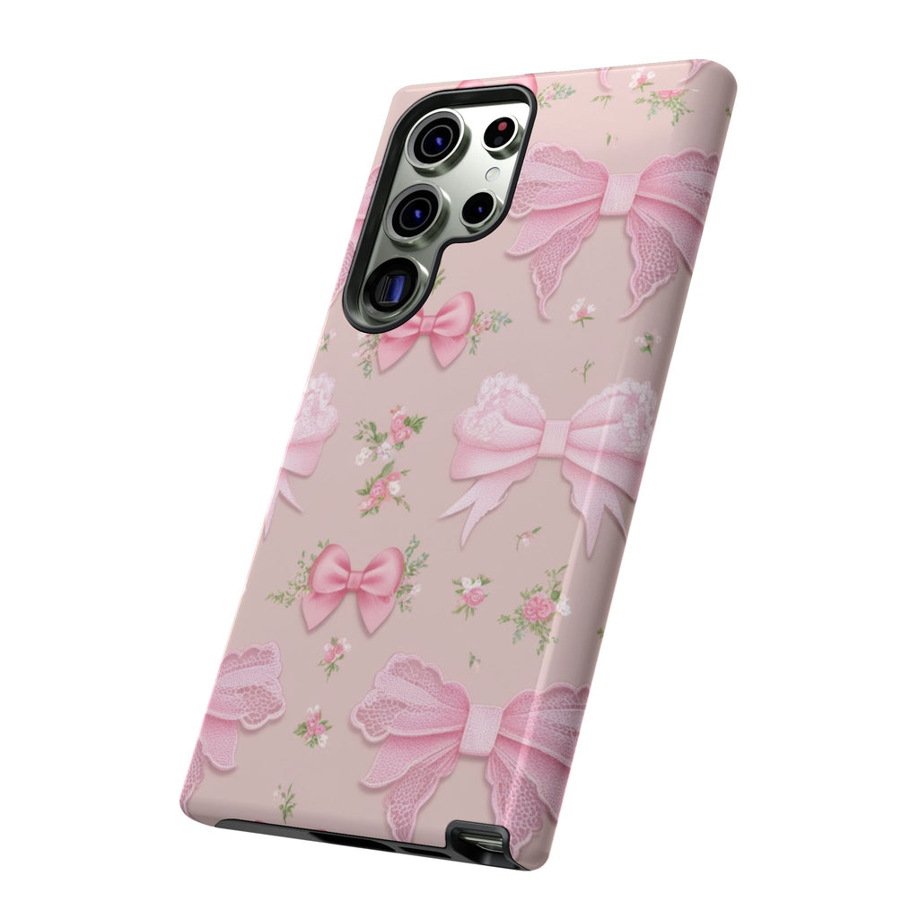 Luxury Pink Bow Phone Case – Cute & Protective Cover for iPhone & Samsung Gift for Her