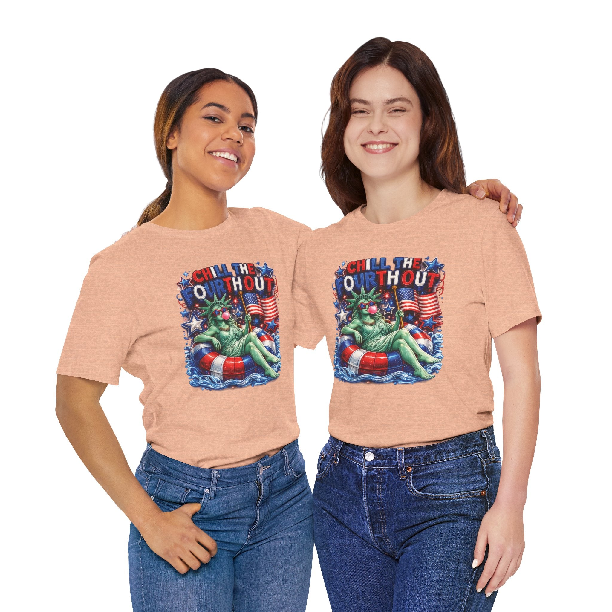 CHILL the Fourth UP Funny America T-Shirt — Patriotic 4th of July Tee