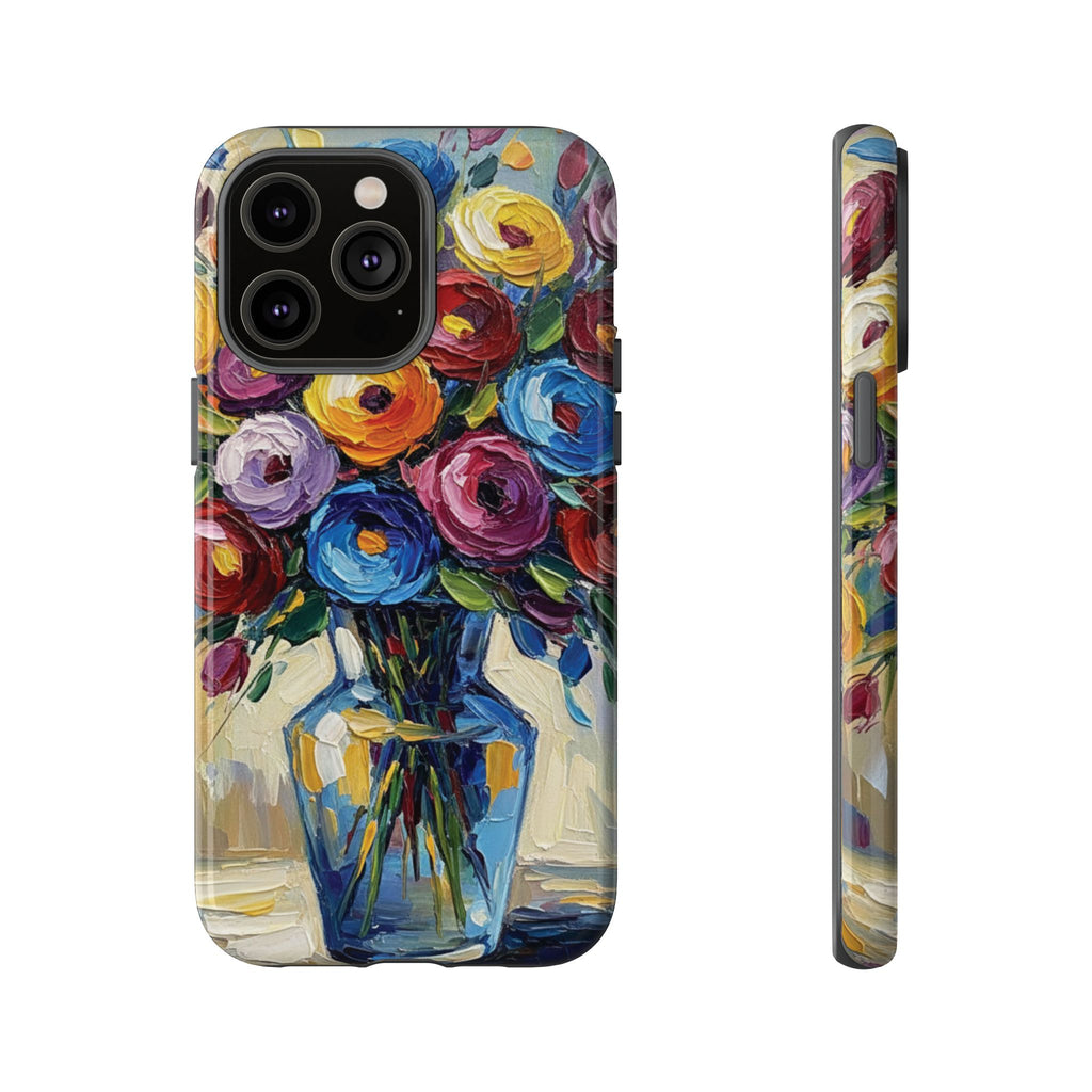 Floral Luxury Oil Painting Illusion Tough Case — Floral Art Phone Case for Art Lovers
